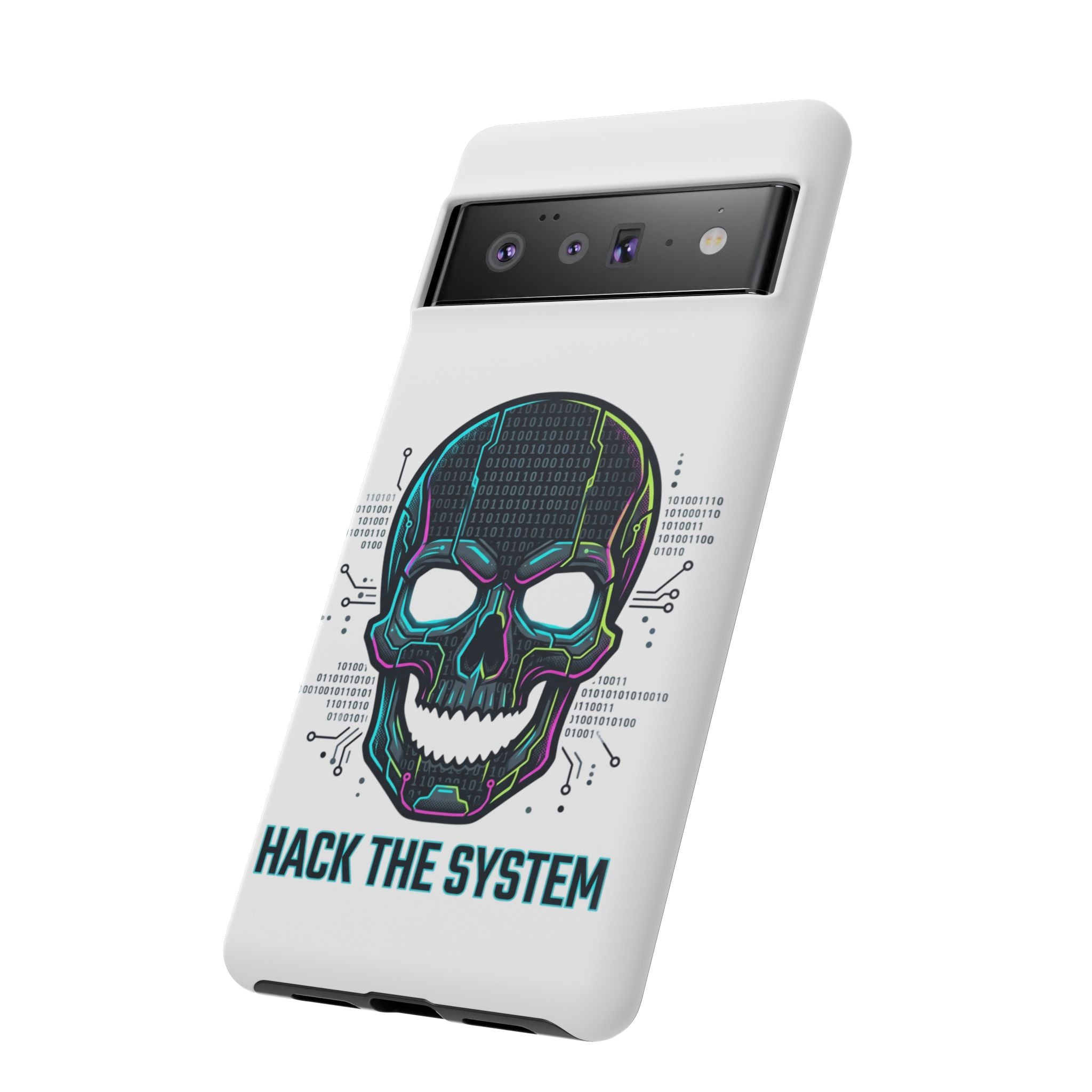 HACK THE SYSTEM Tough Cases — Protective Phone Case with Bold Slogan