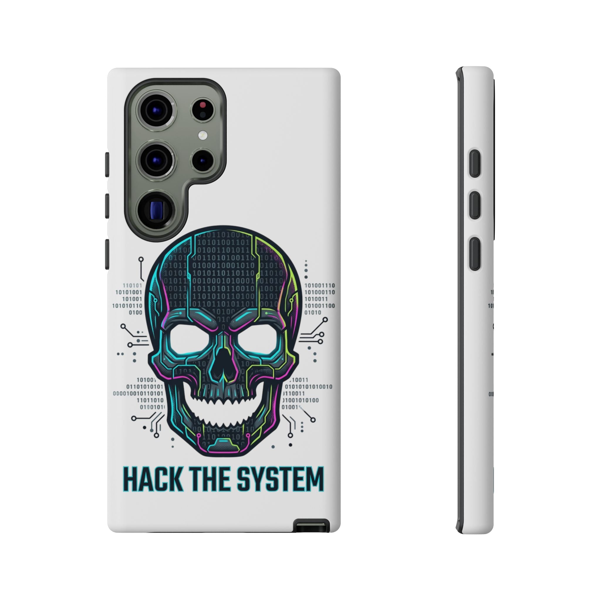HACK THE SYSTEM Tough Cases — Protective Phone Case with Bold Slogan