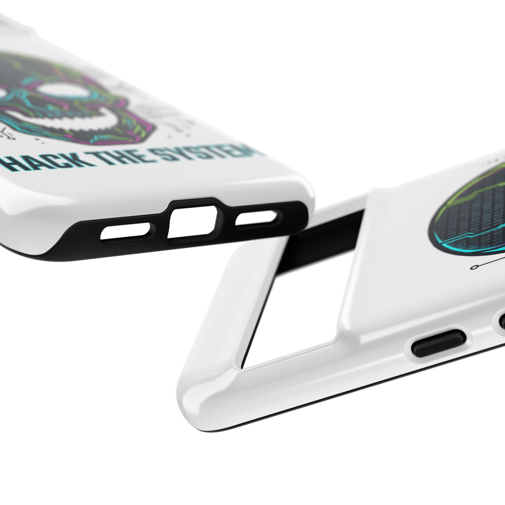 HACK THE SYSTEM Tough Cases — Protective Phone Case with Bold Slogan
