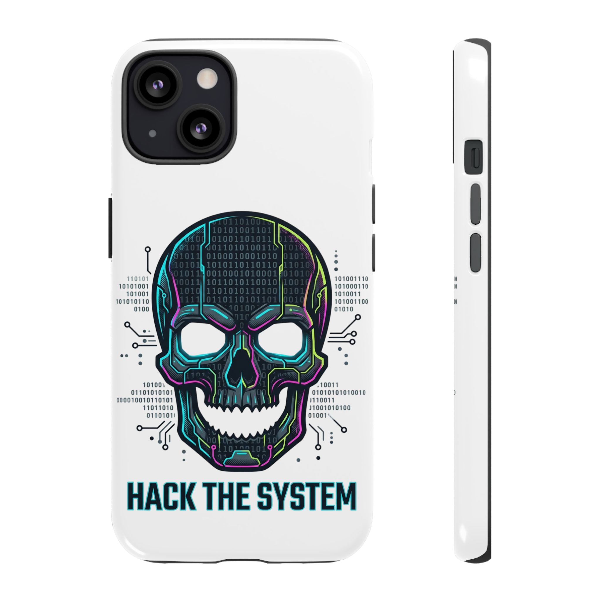 HACK THE SYSTEM Tough Cases — Protective Phone Case with Bold Slogan