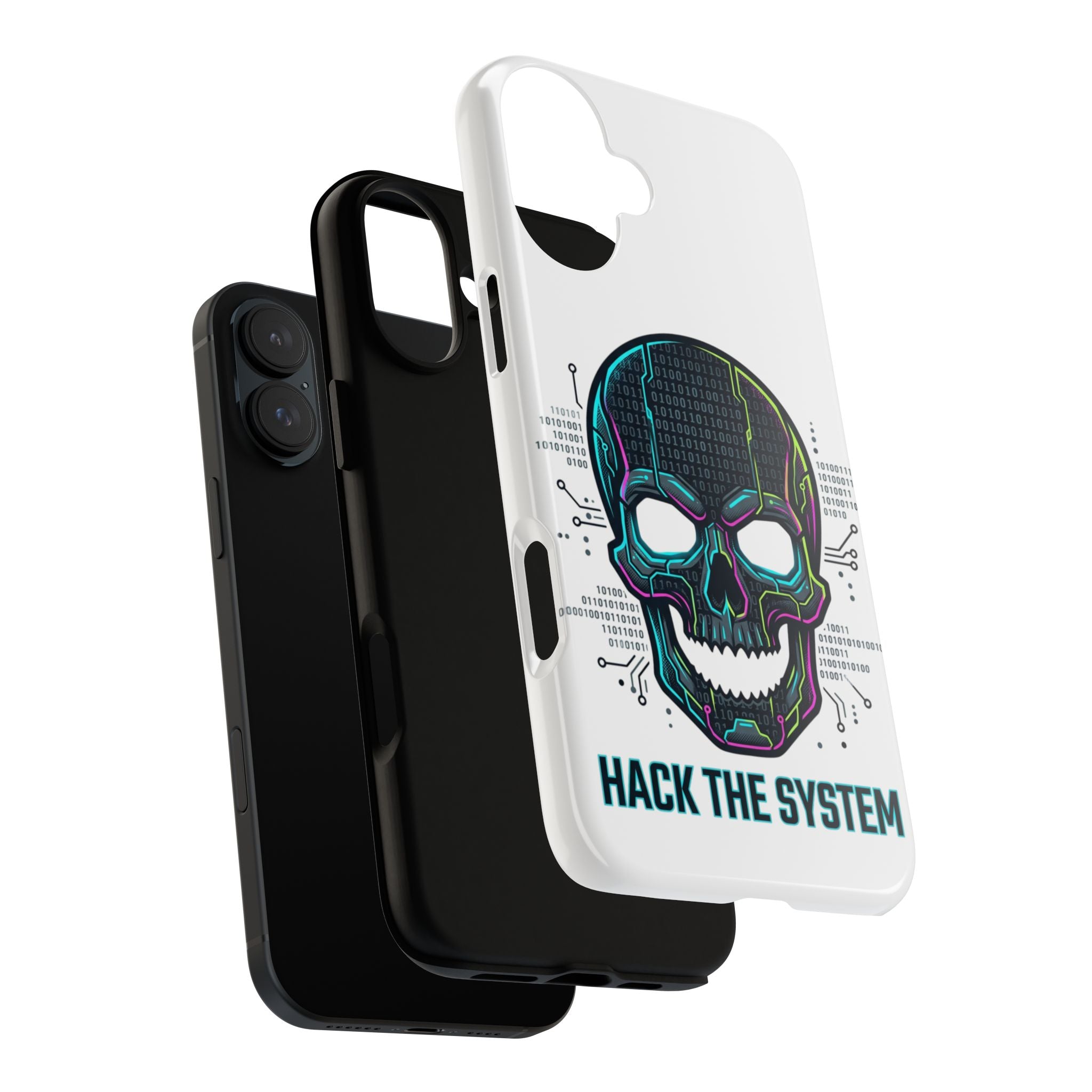 HACK THE SYSTEM Tough Cases — Protective Phone Case with Bold Slogan