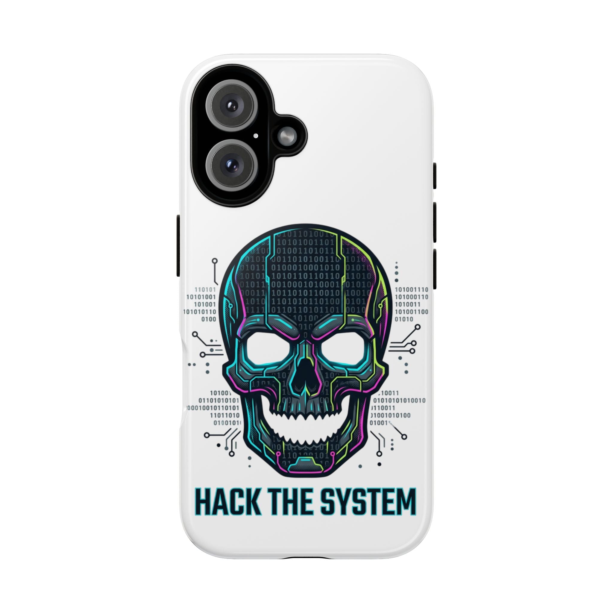 HACK THE SYSTEM Tough Cases — Protective Phone Case with Bold Slogan