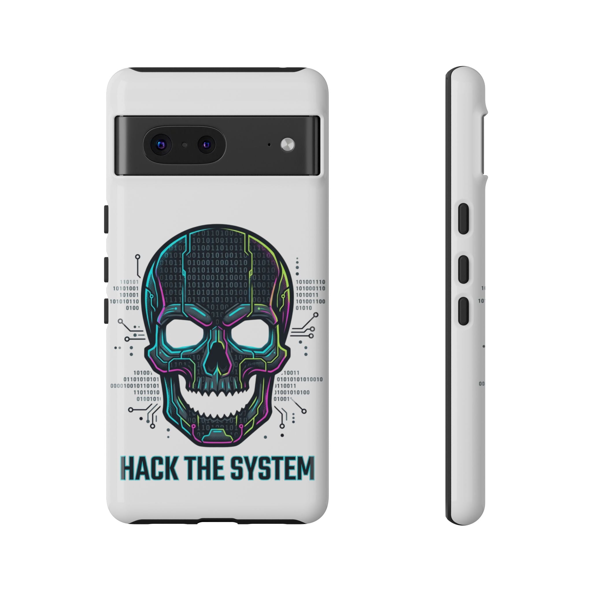 HACK THE SYSTEM Tough Cases — Protective Phone Case with Bold Slogan