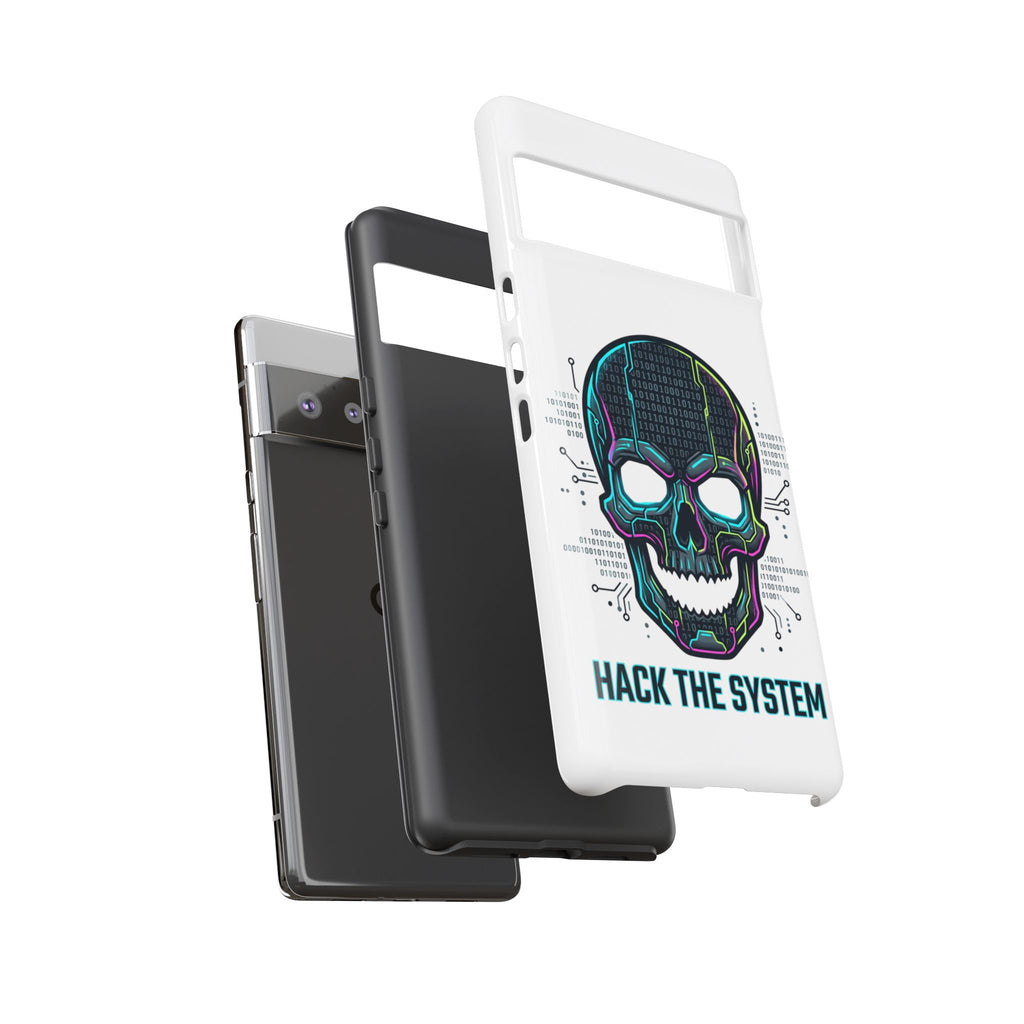 HACK THE SYSTEM Tough Cases — Protective Phone Case with Bold Slogan