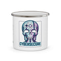Enamel Mug — Cybersecure Skull Camping Mug (Hack the System)