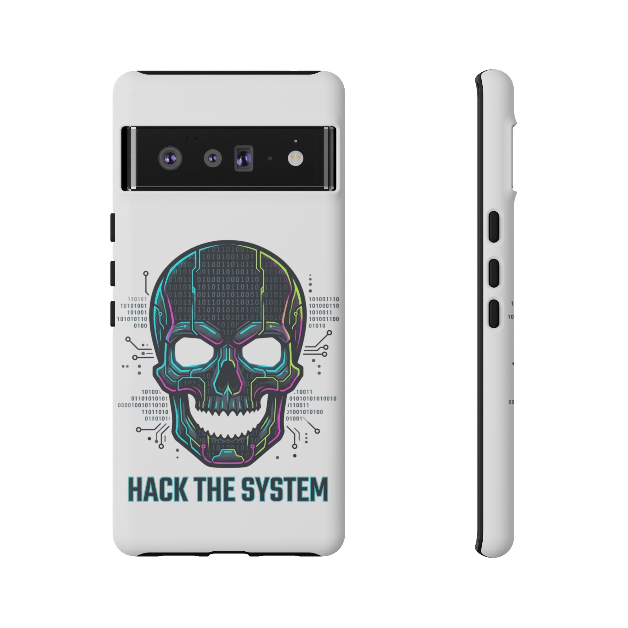 HACK THE SYSTEM Tough Cases — Protective Phone Case with Bold Slogan