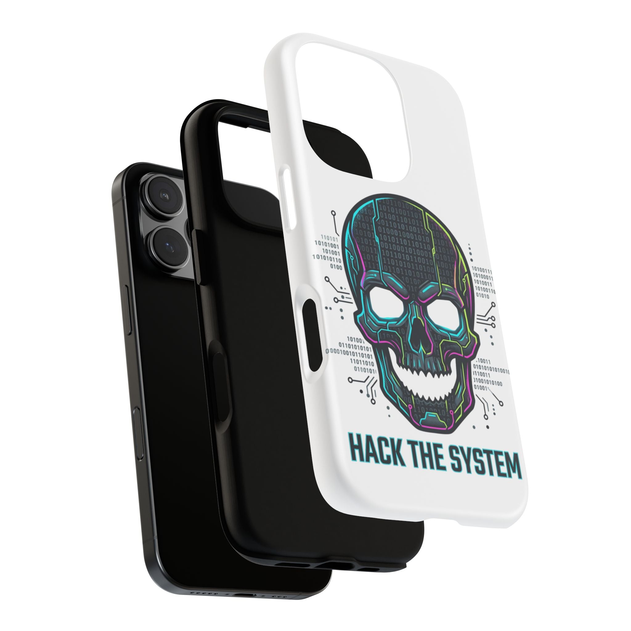 HACK THE SYSTEM Tough Cases — Protective Phone Case with Bold Slogan