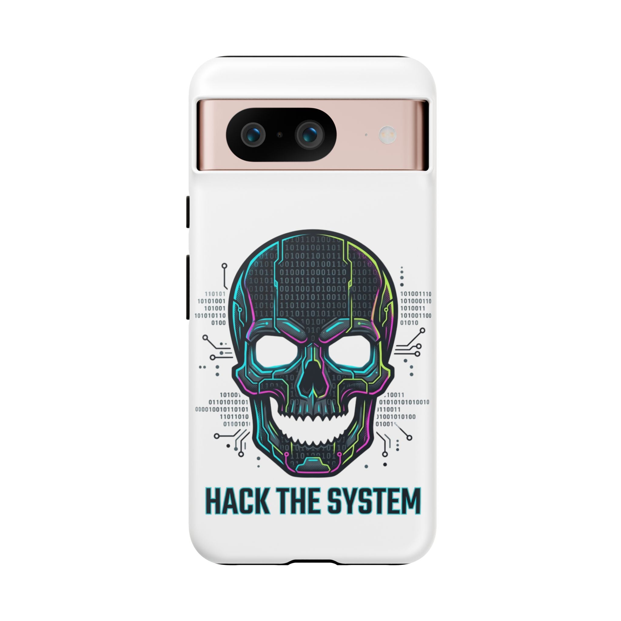 HACK THE SYSTEM Tough Cases — Protective Phone Case with Bold Slogan
