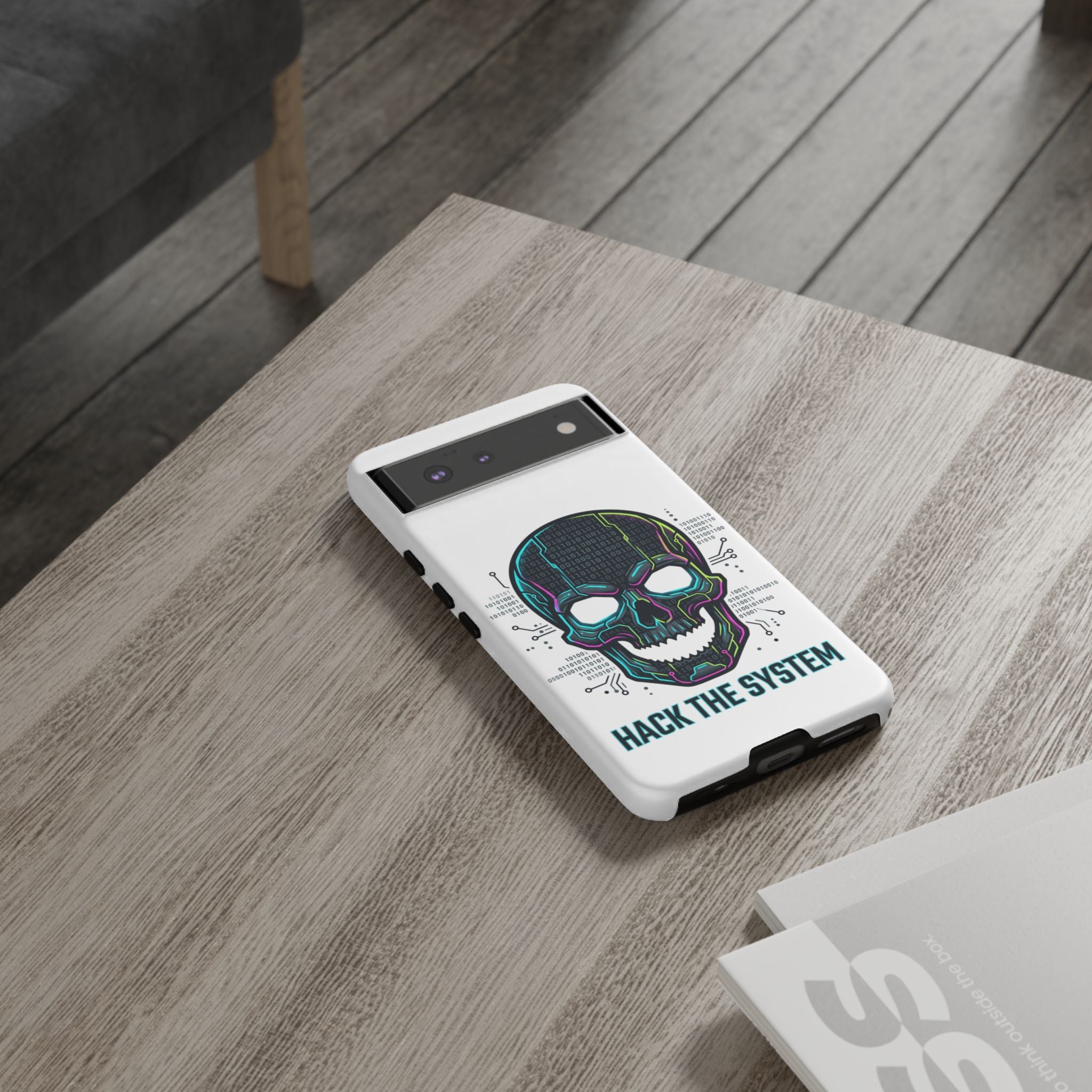 HACK THE SYSTEM Tough Cases — Protective Phone Case with Bold Slogan