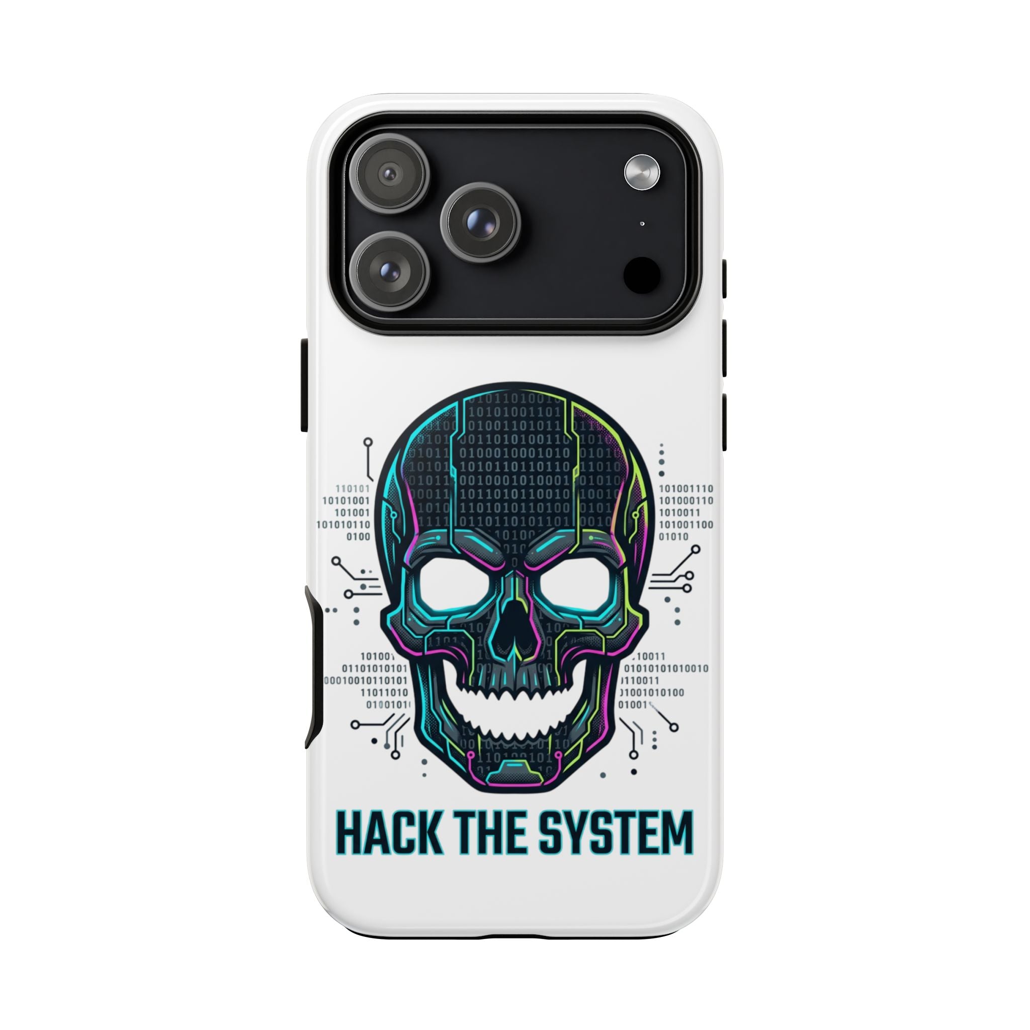 HACK THE SYSTEM Tough Cases — Protective Phone Case with Bold Slogan