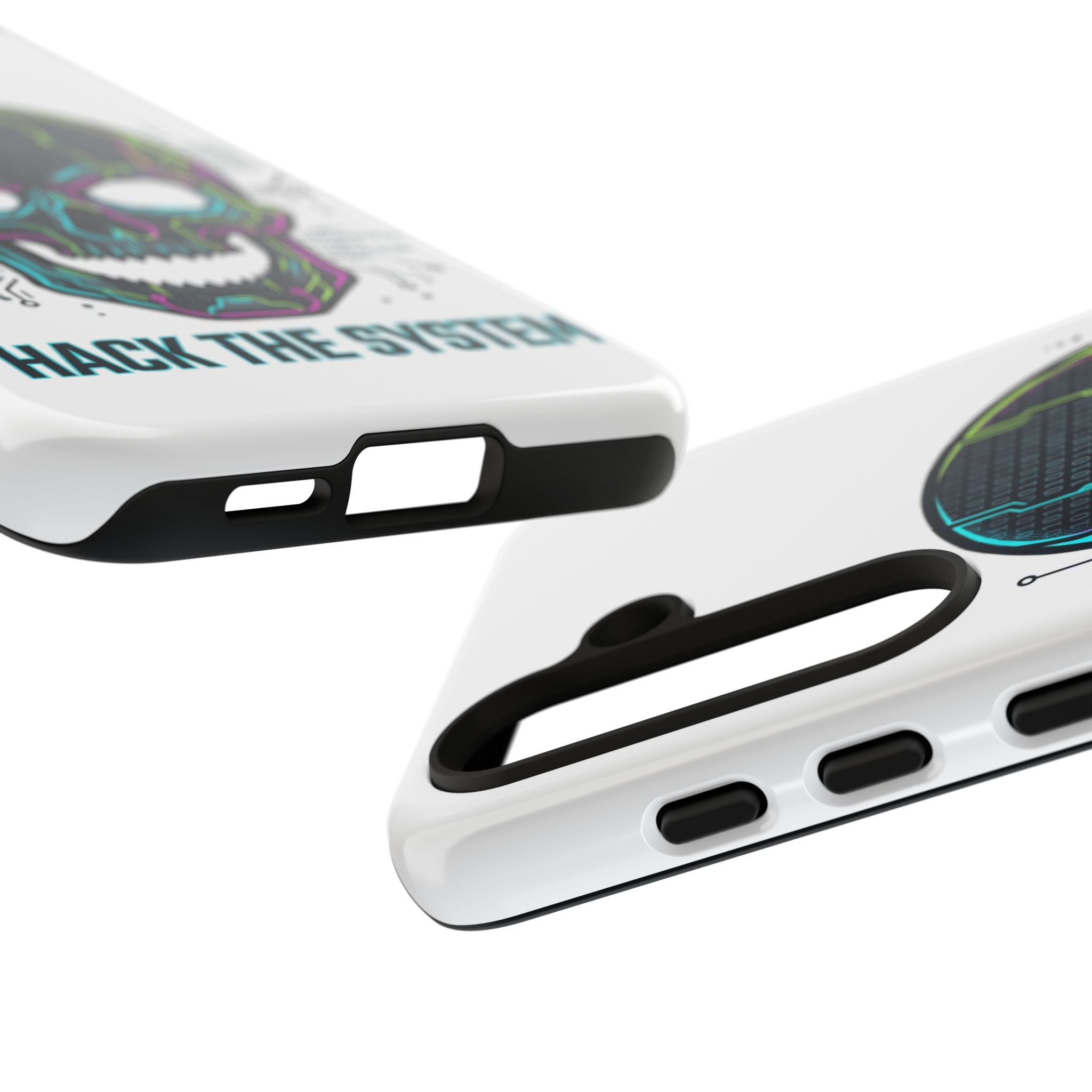 HACK THE SYSTEM Tough Cases — Protective Phone Case with Bold Slogan