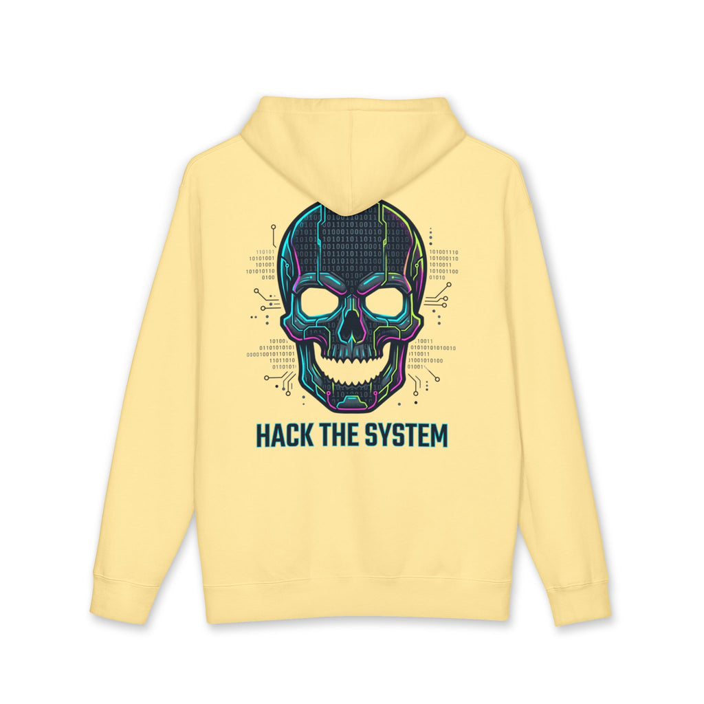 Hoodie — 'Hack the System' Cyber Skull Tech Hoodie