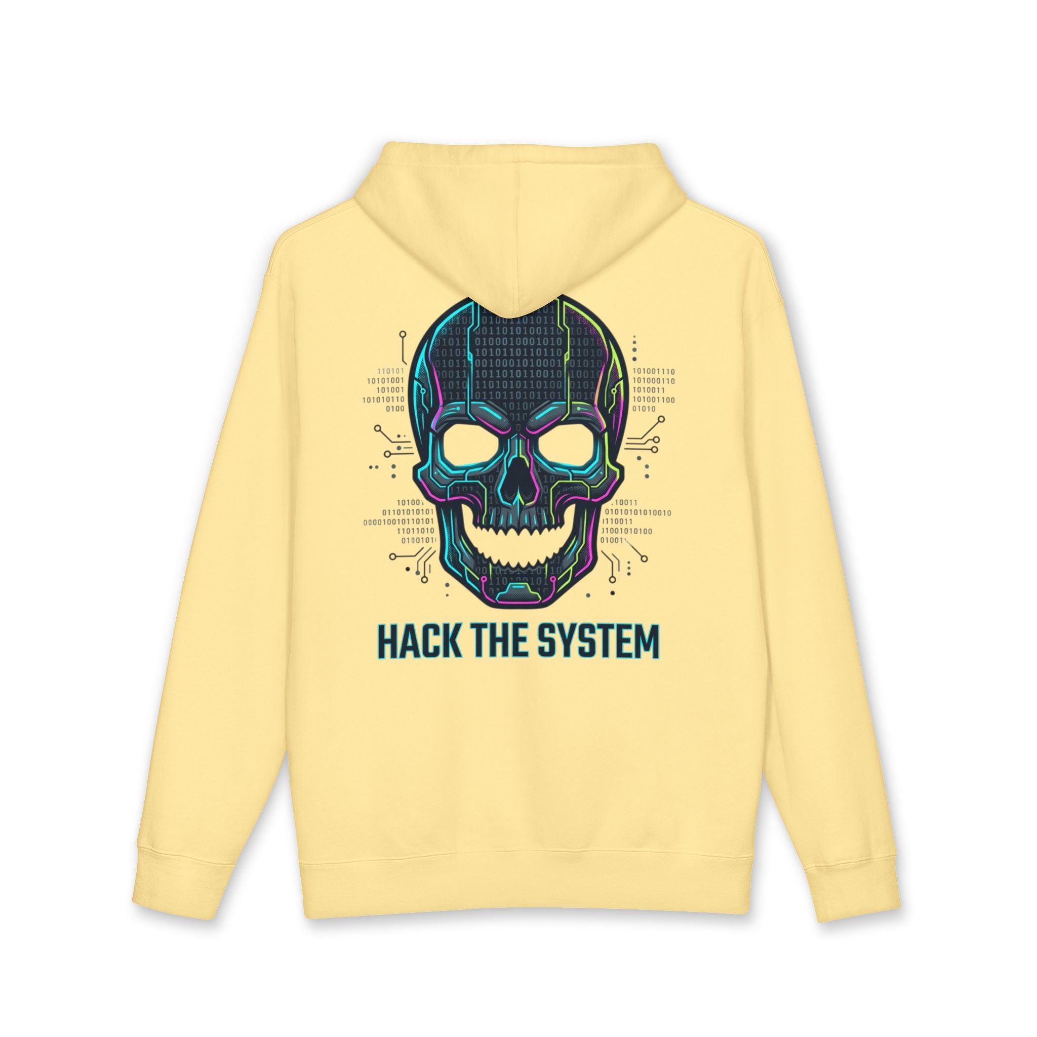 Hoodie — 'Hack the System' Cyber Skull Tech Hoodie