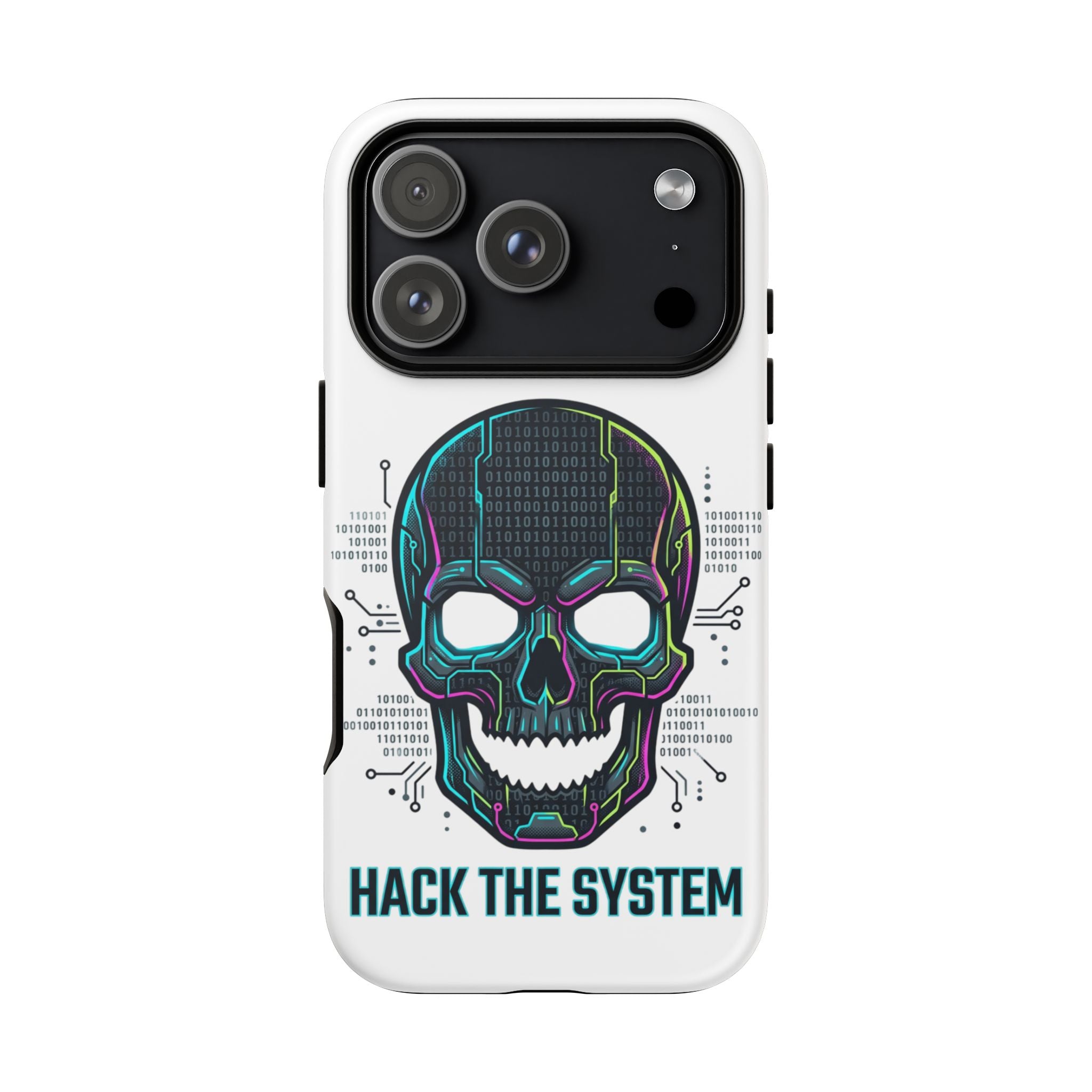 HACK THE SYSTEM Tough Cases — Protective Phone Case with Bold Slogan