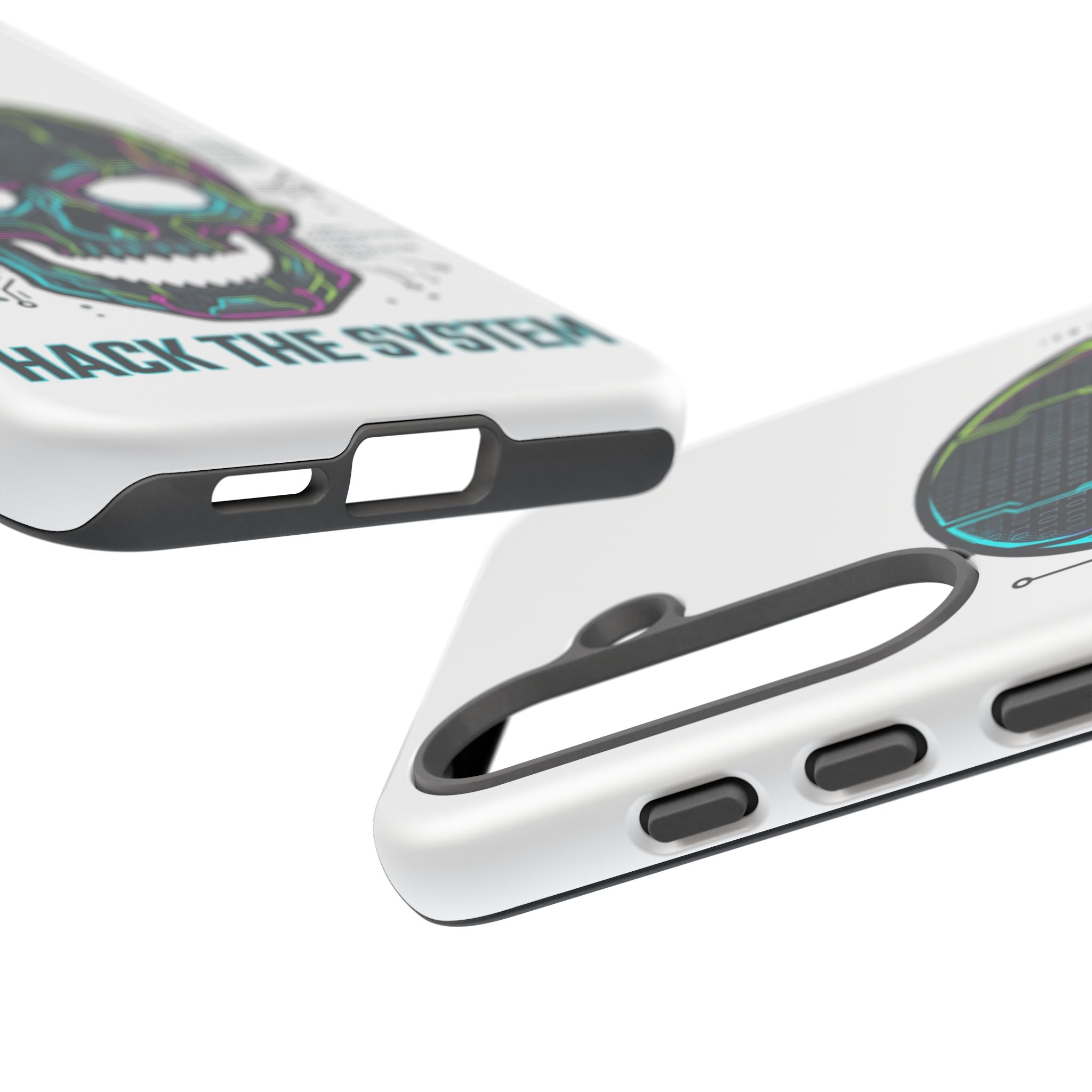 HACK THE SYSTEM Tough Cases — Protective Phone Case with Bold Slogan