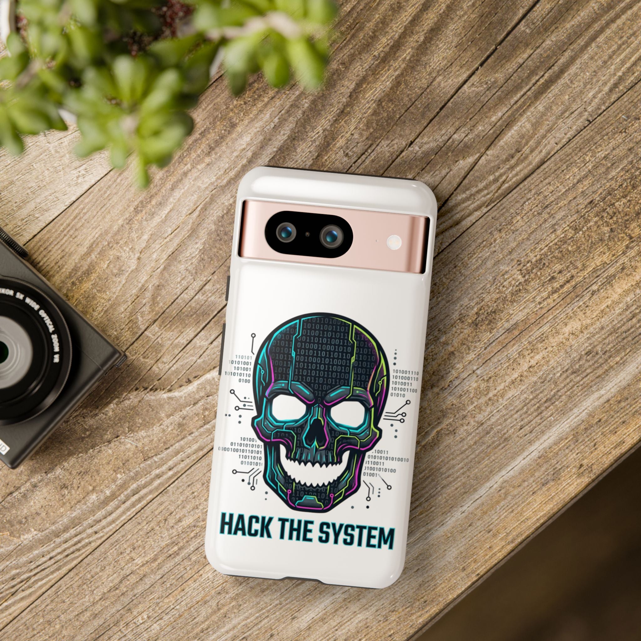 HACK THE SYSTEM Tough Cases — Protective Phone Case with Bold Slogan