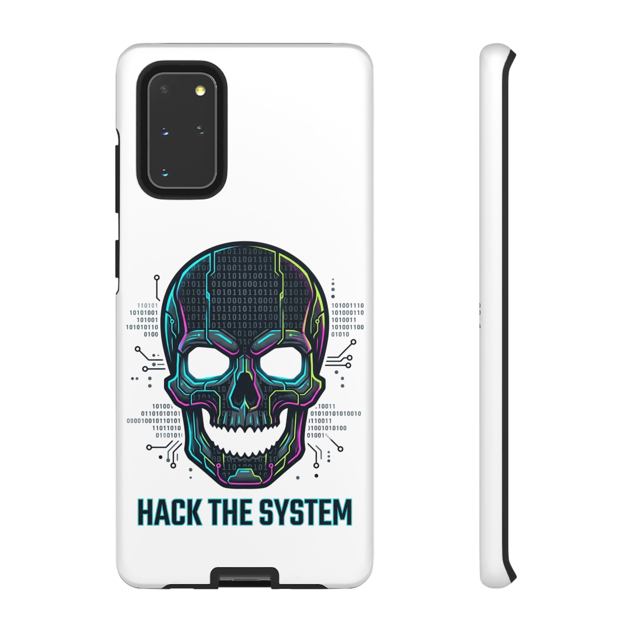 HACK THE SYSTEM Tough Cases — Protective Phone Case with Bold Slogan