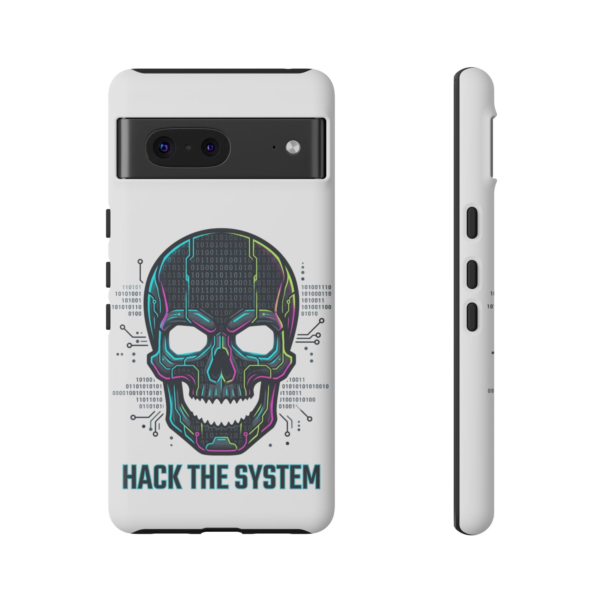 HACK THE SYSTEM Tough Cases — Protective Phone Case with Bold Slogan