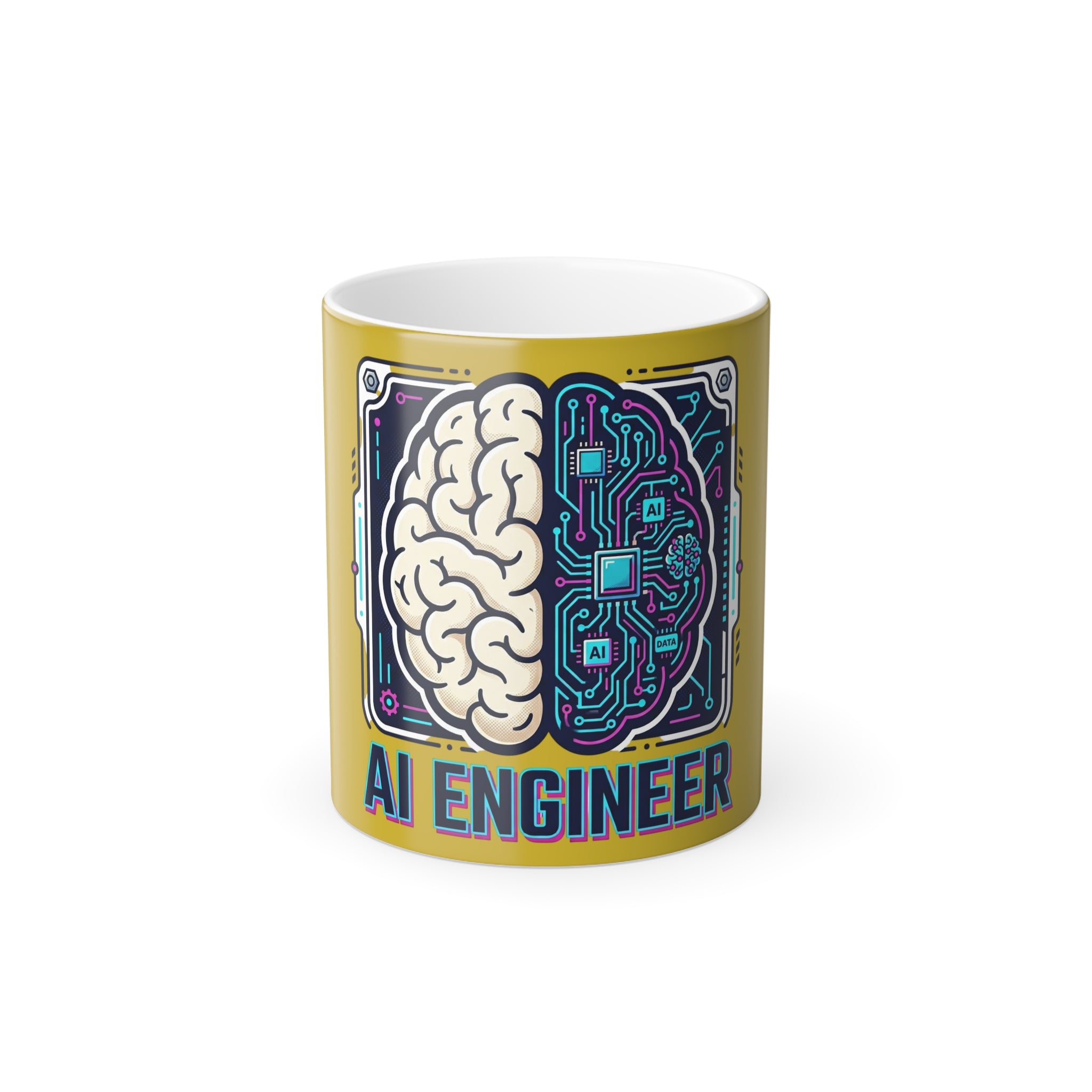 AI Engineer brain circuit design Mug | Color morphing 11oz