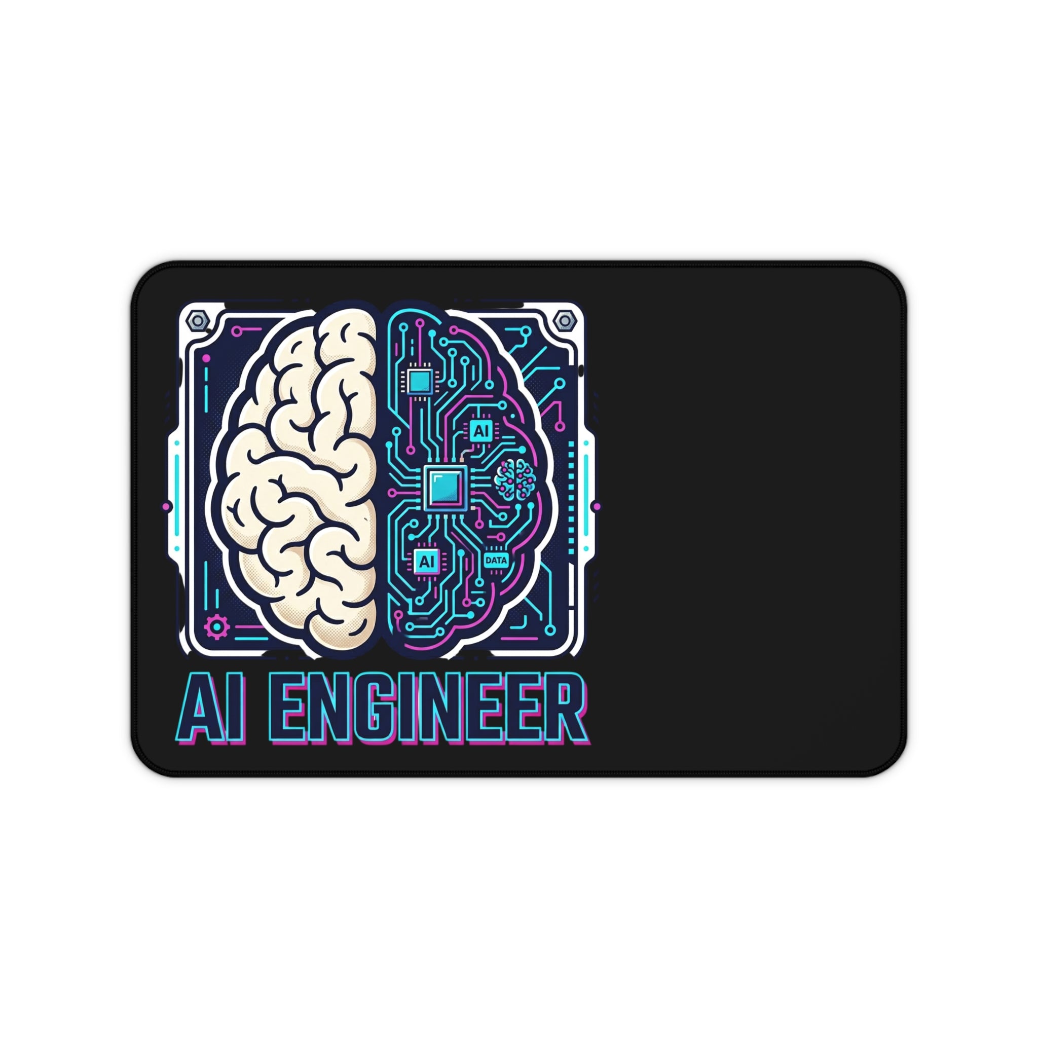 AI Engineer Brain Circuitry Desk Mat | Tech Office Mousepad