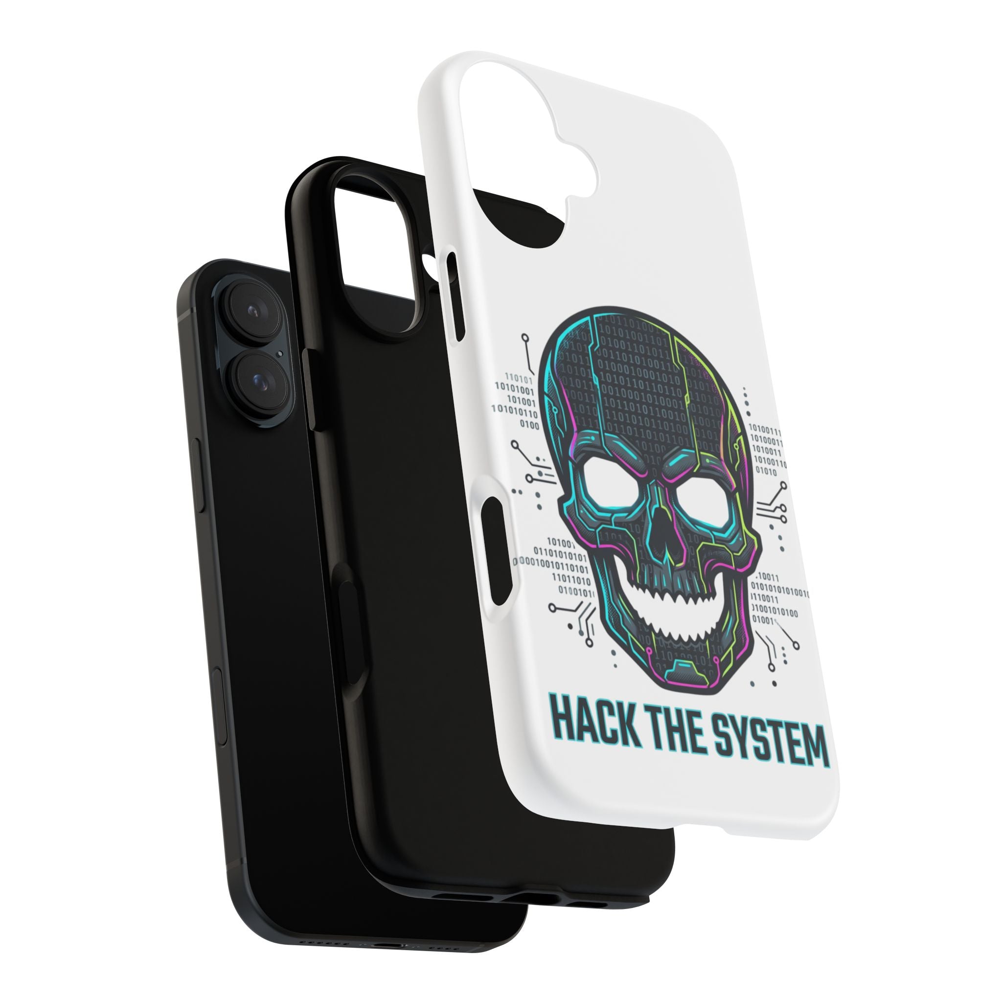 HACK THE SYSTEM Tough Cases — Protective Phone Case with Bold Slogan