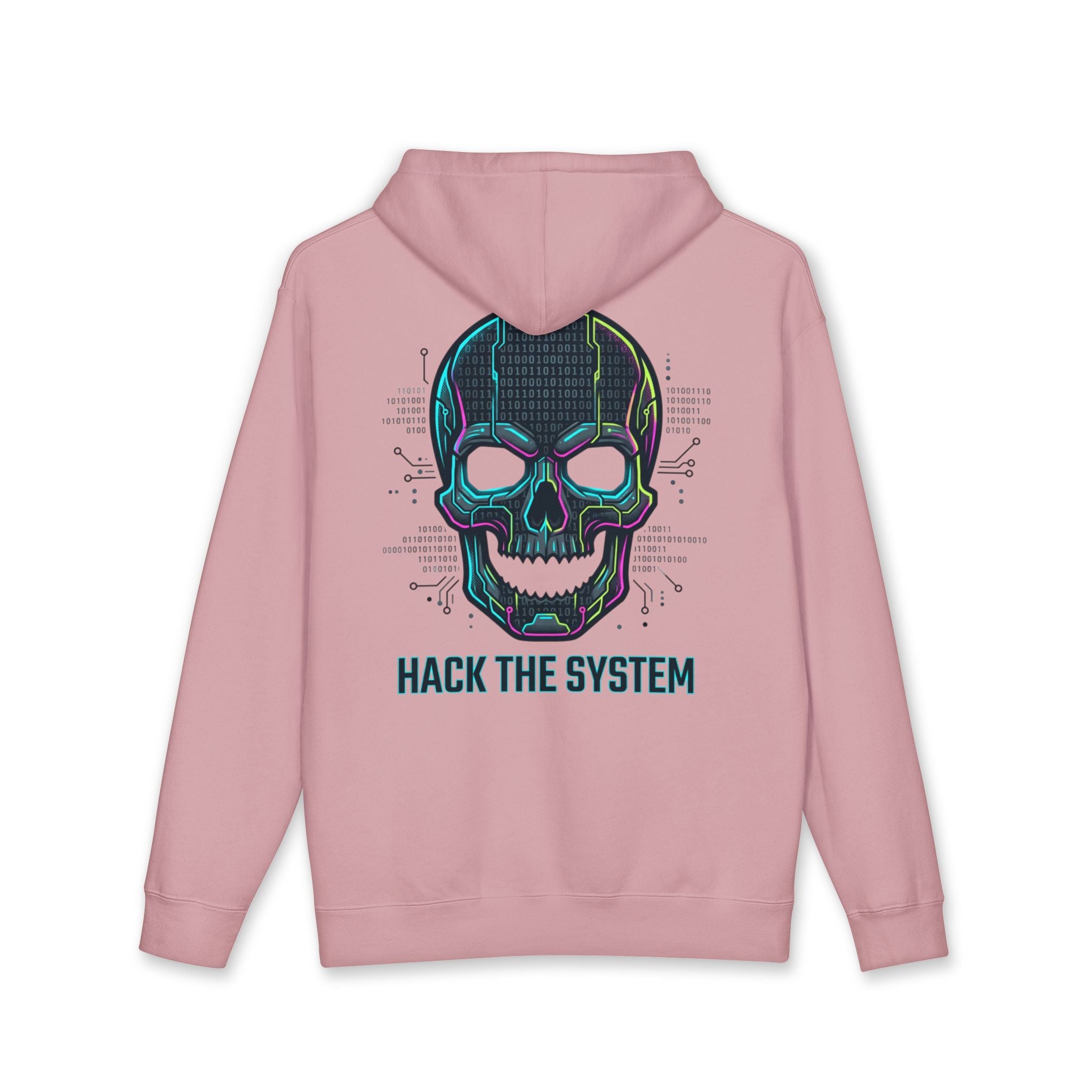 Hoodie — 'Hack the System' Cyber Skull Tech Hoodie