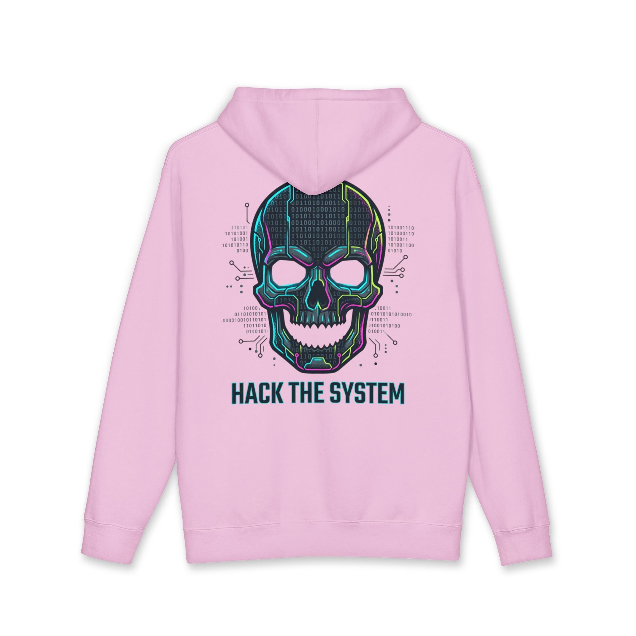Hoodie — 'Hack the System' Cyber Skull Tech Hoodie