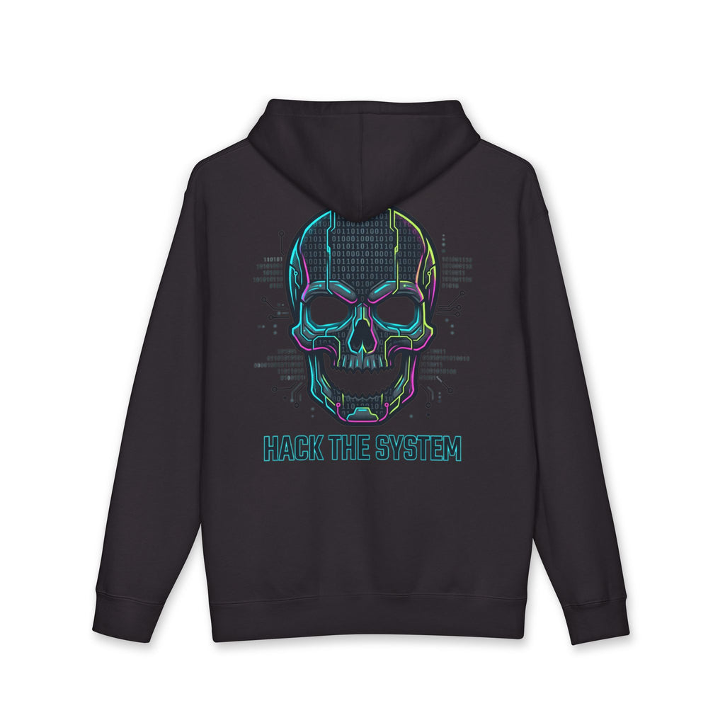 Hoodie — 'Hack the System' Cyber Skull Tech Hoodie