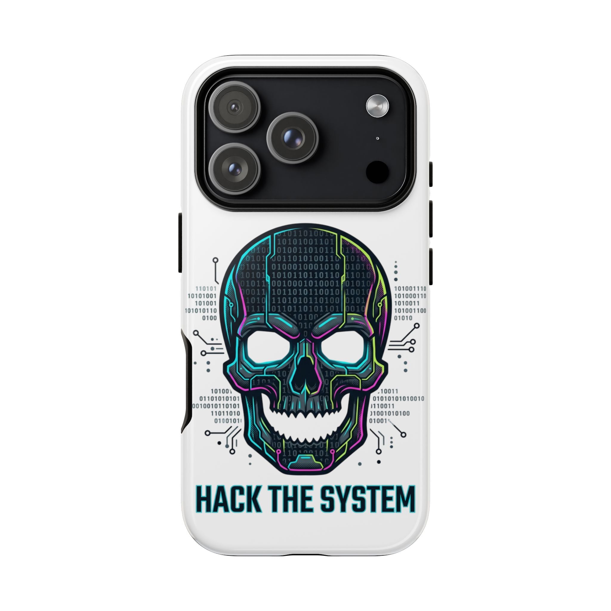 HACK THE SYSTEM Tough Cases — Protective Phone Case with Bold Slogan