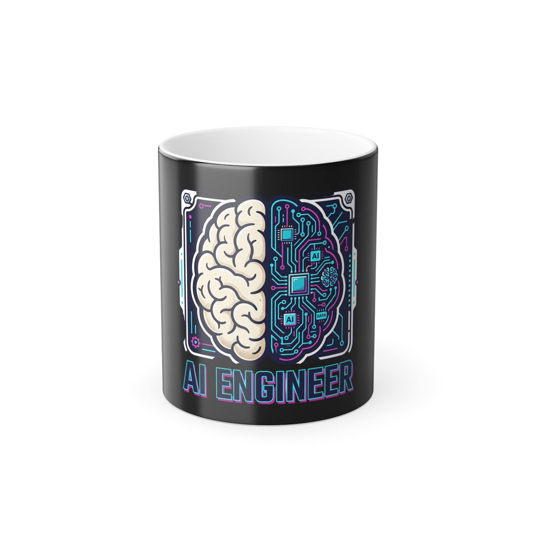 AI Engineer Brain Split design Color Morph Mug | 11oz