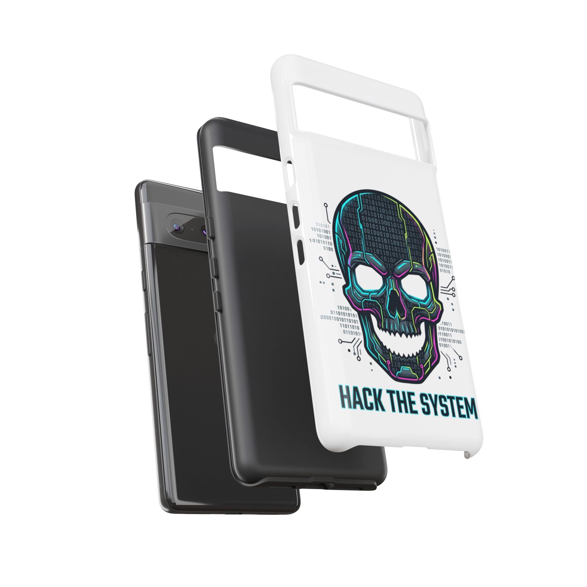 HACK THE SYSTEM Tough Cases — Protective Phone Case with Bold Slogan