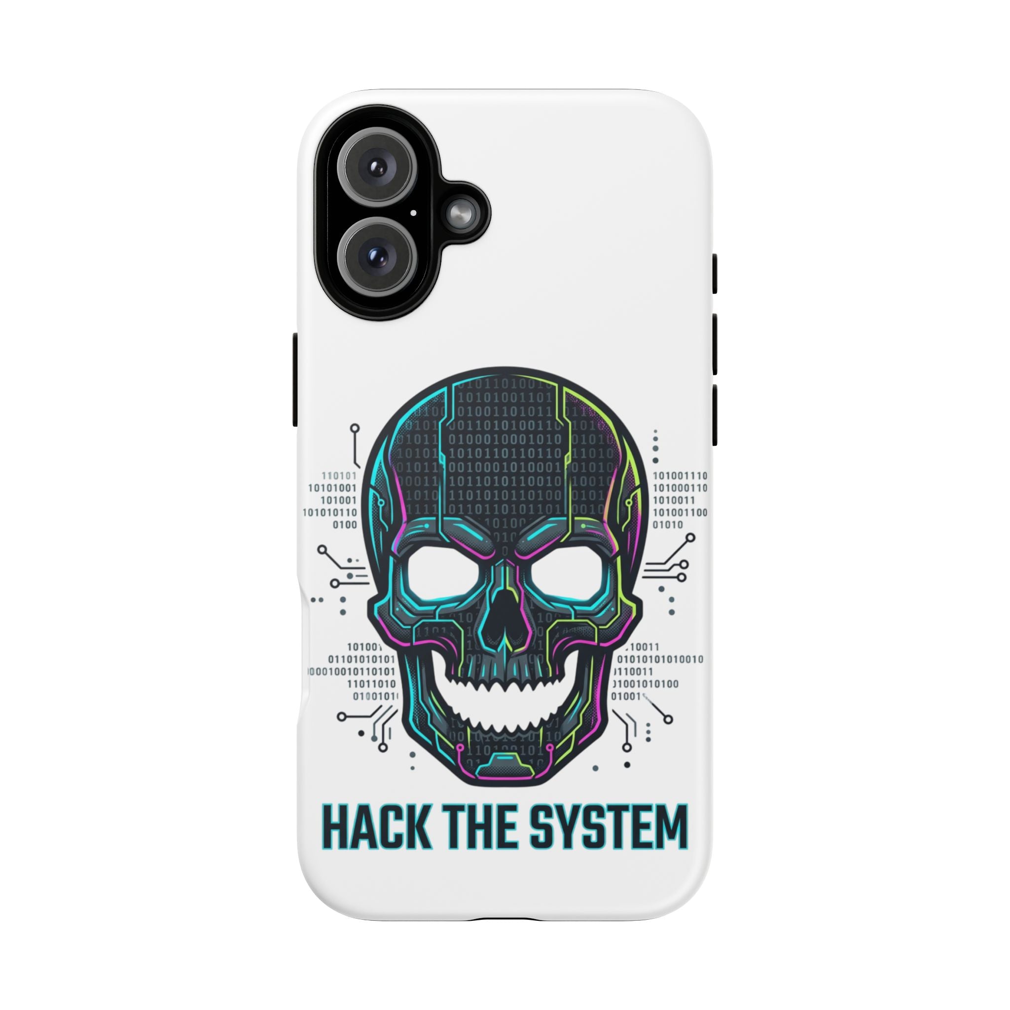 HACK THE SYSTEM Tough Cases — Protective Phone Case with Bold Slogan