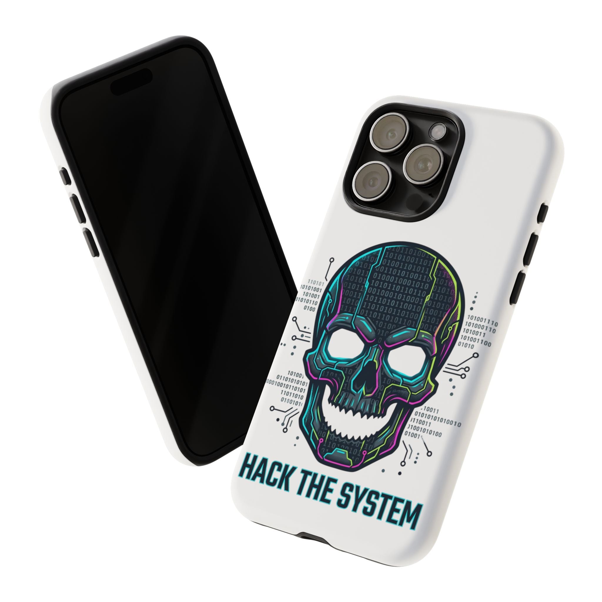 HACK THE SYSTEM Tough Cases — Protective Phone Case with Bold Slogan