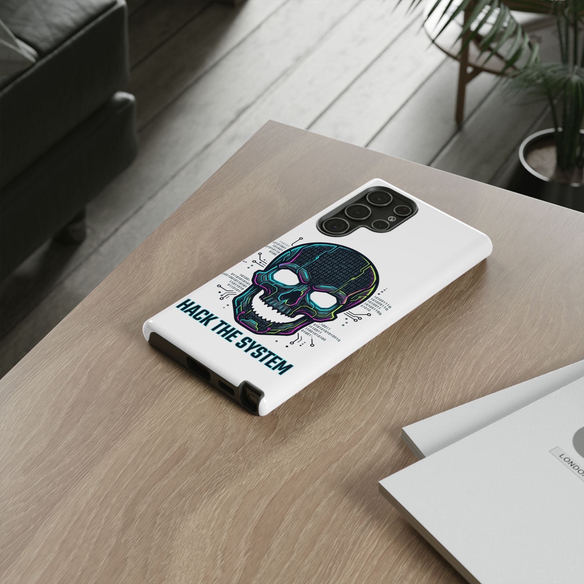 HACK THE SYSTEM Tough Cases — Protective Phone Case with Bold Slogan