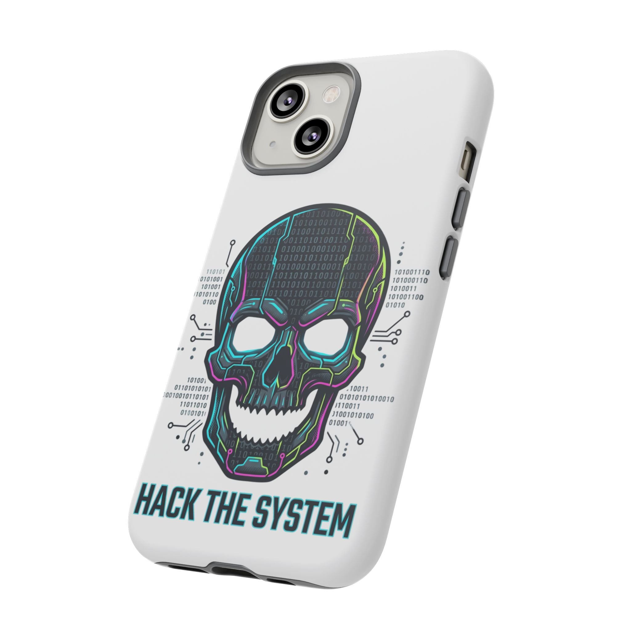 HACK THE SYSTEM Tough Cases — Protective Phone Case with Bold Slogan