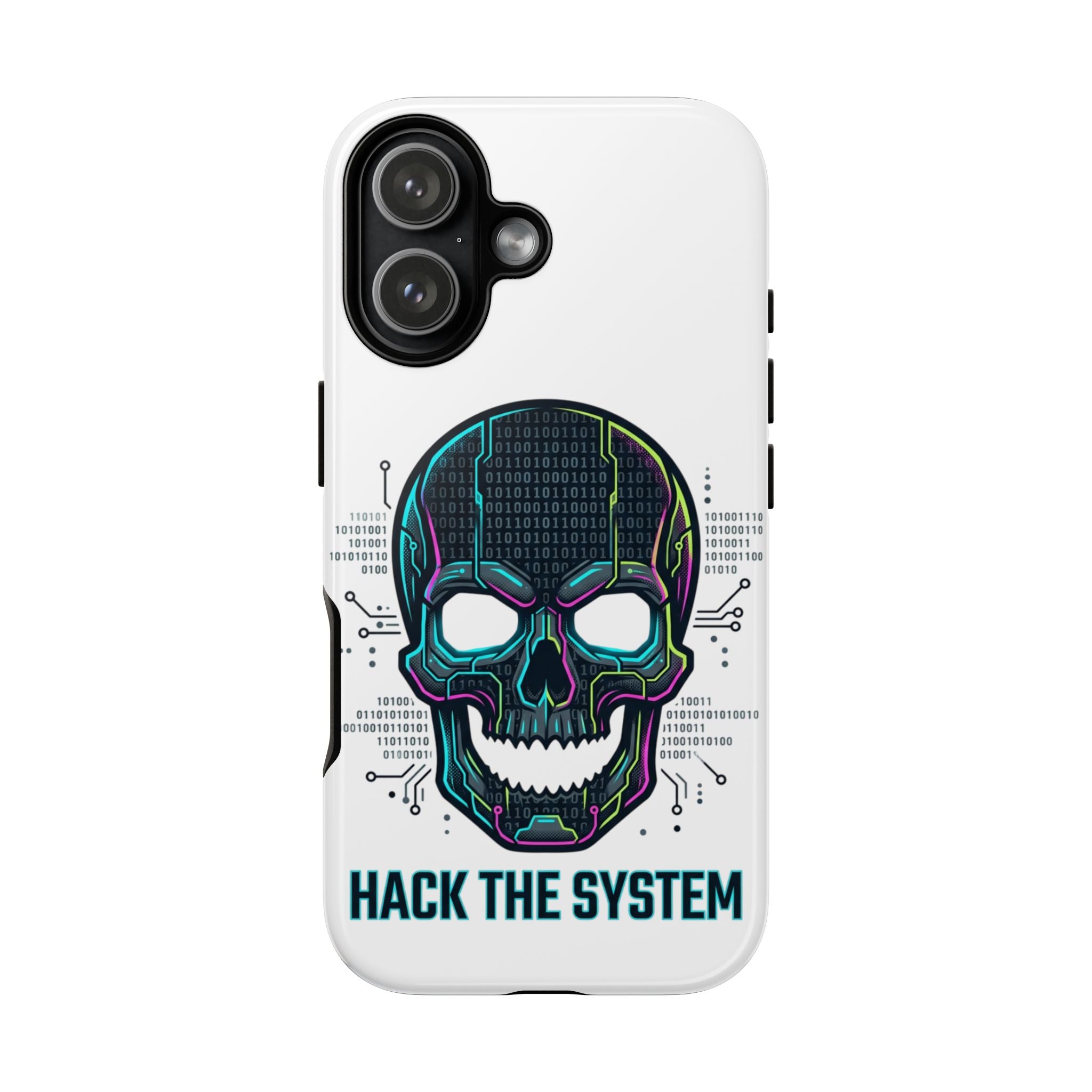 HACK THE SYSTEM Tough Cases — Protective Phone Case with Bold Slogan