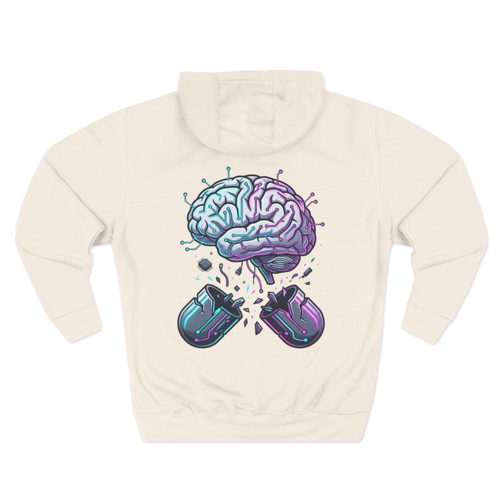 Brain Capsule Hoodie — Neurotech Graphic Fleece Pullover