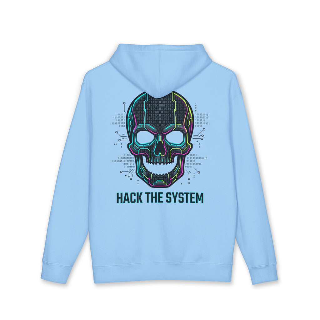 Hoodie — 'Hack the System' Cyber Skull Tech Hoodie
