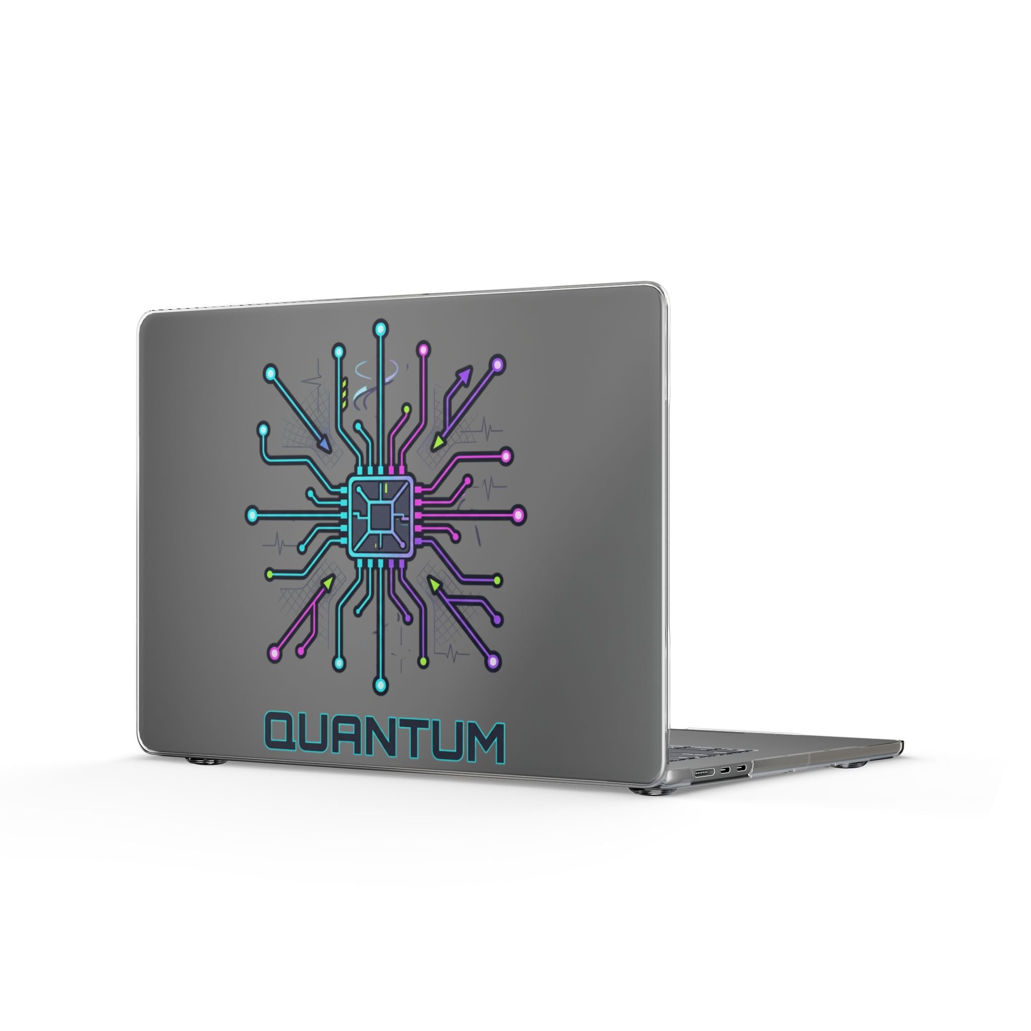 Quantum Circuit Clear MacBook Case — Tech Laptop Cover