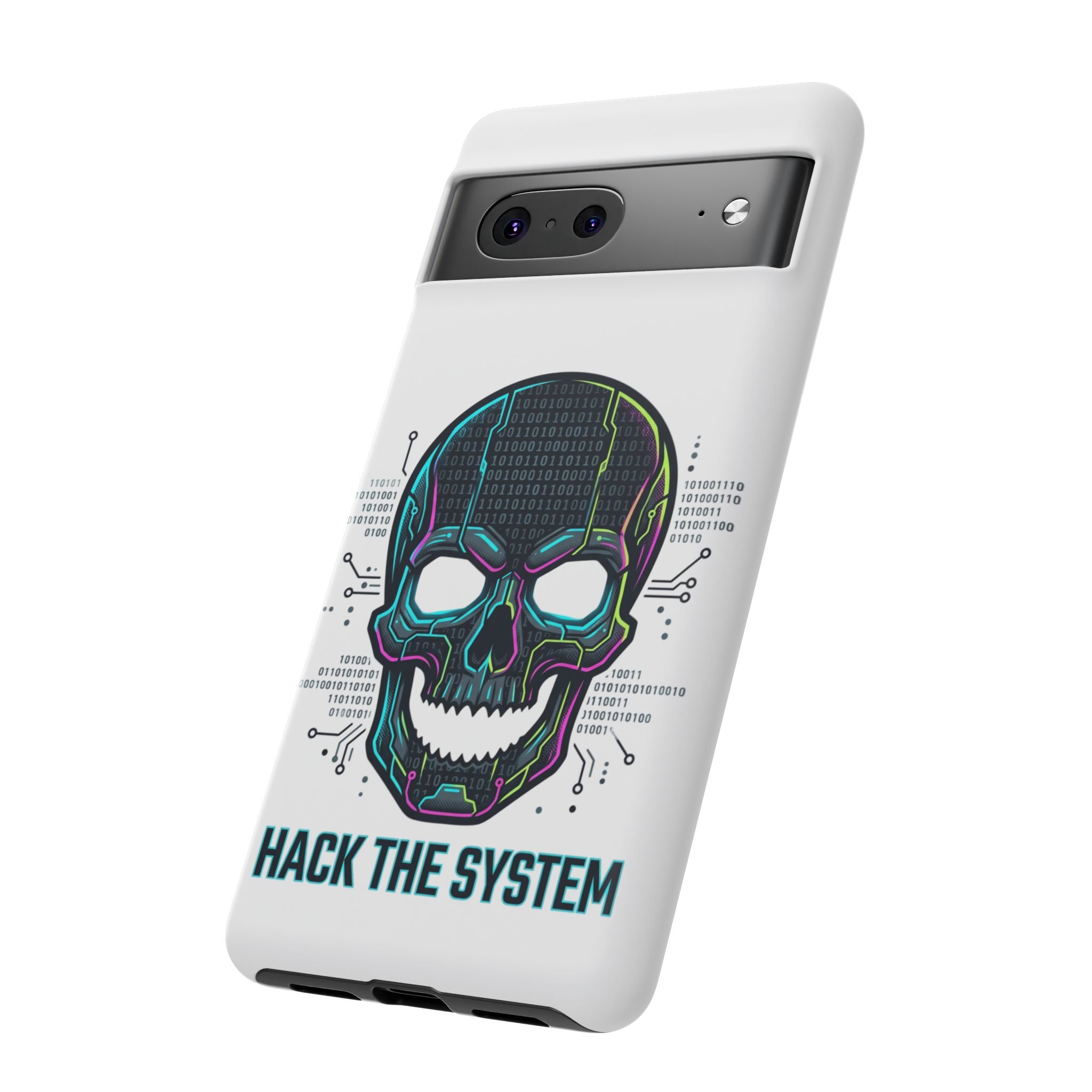 HACK THE SYSTEM Tough Cases — Protective Phone Case with Bold Slogan