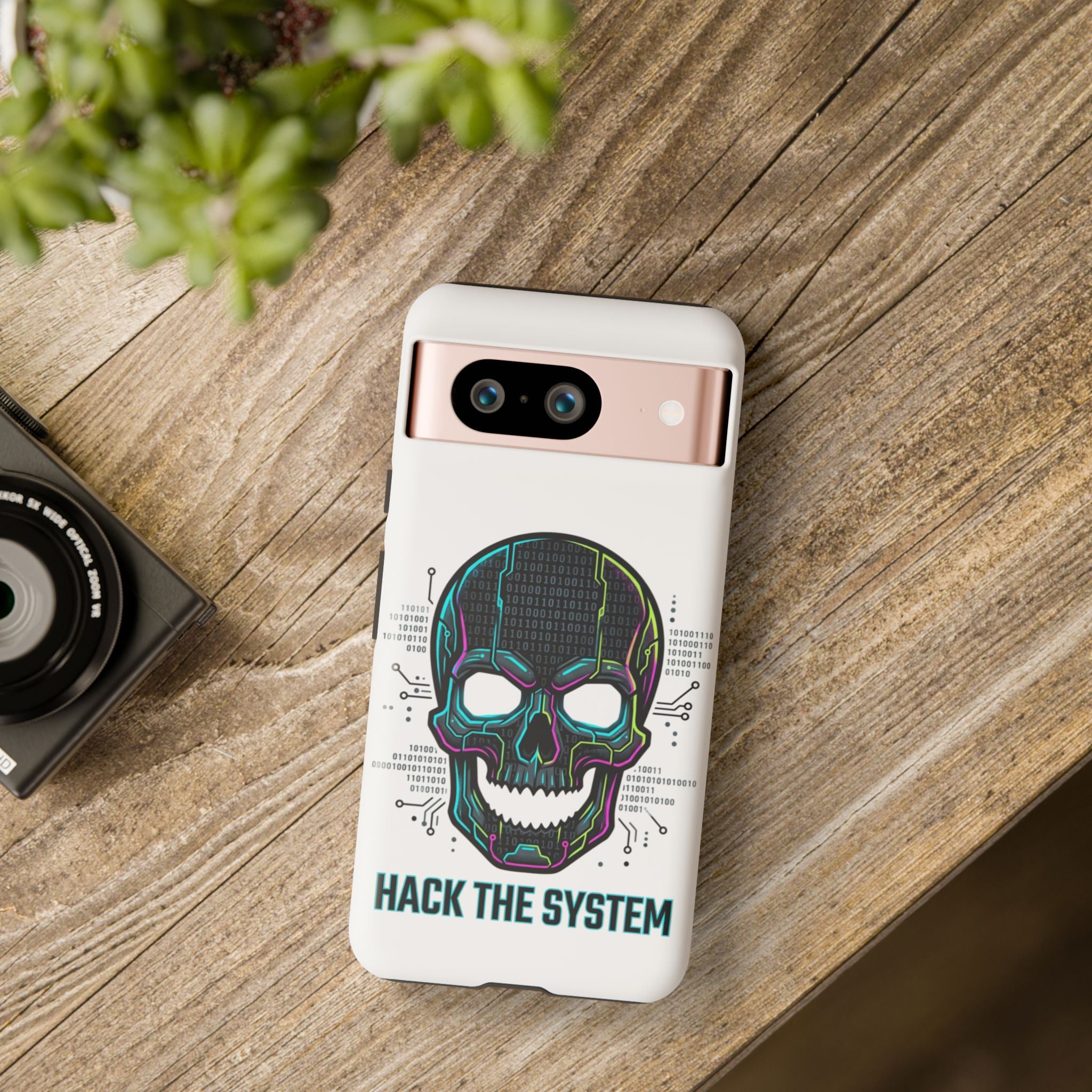 HACK THE SYSTEM Tough Cases — Protective Phone Case with Bold Slogan