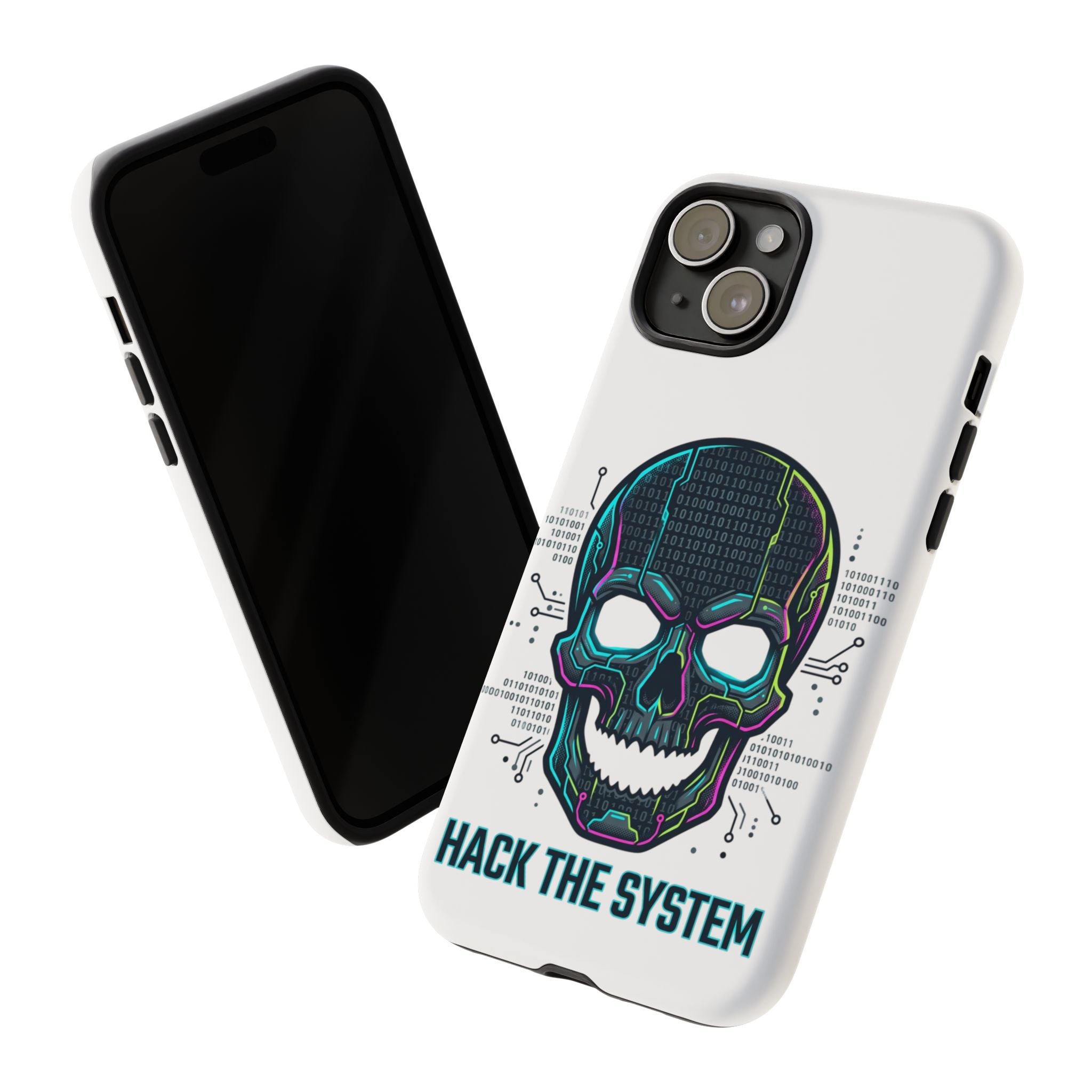 HACK THE SYSTEM Tough Cases — Protective Phone Case with Bold Slogan