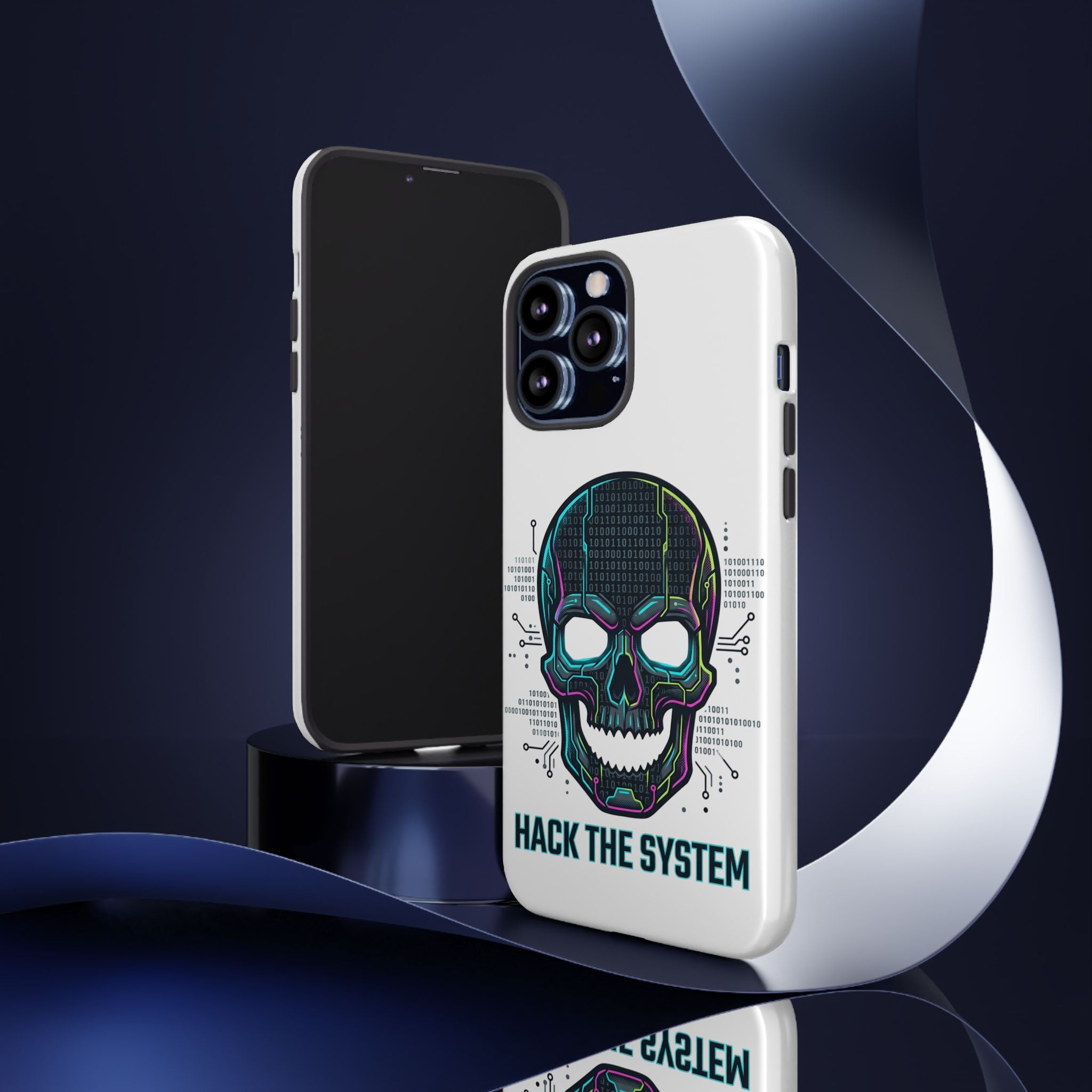 HACK THE SYSTEM Tough Cases — Protective Phone Case with Bold Slogan