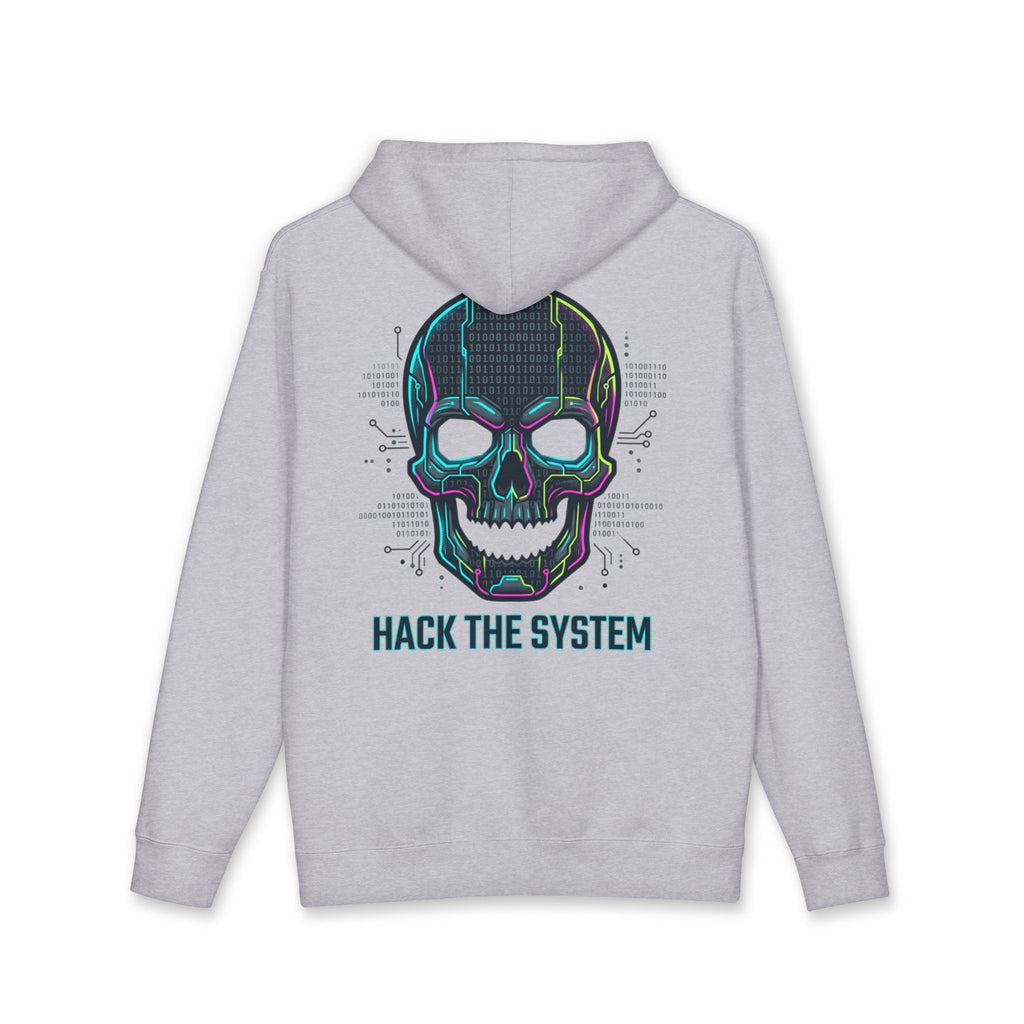 Hoodie — 'Hack the System' Cyber Skull Tech Hoodie