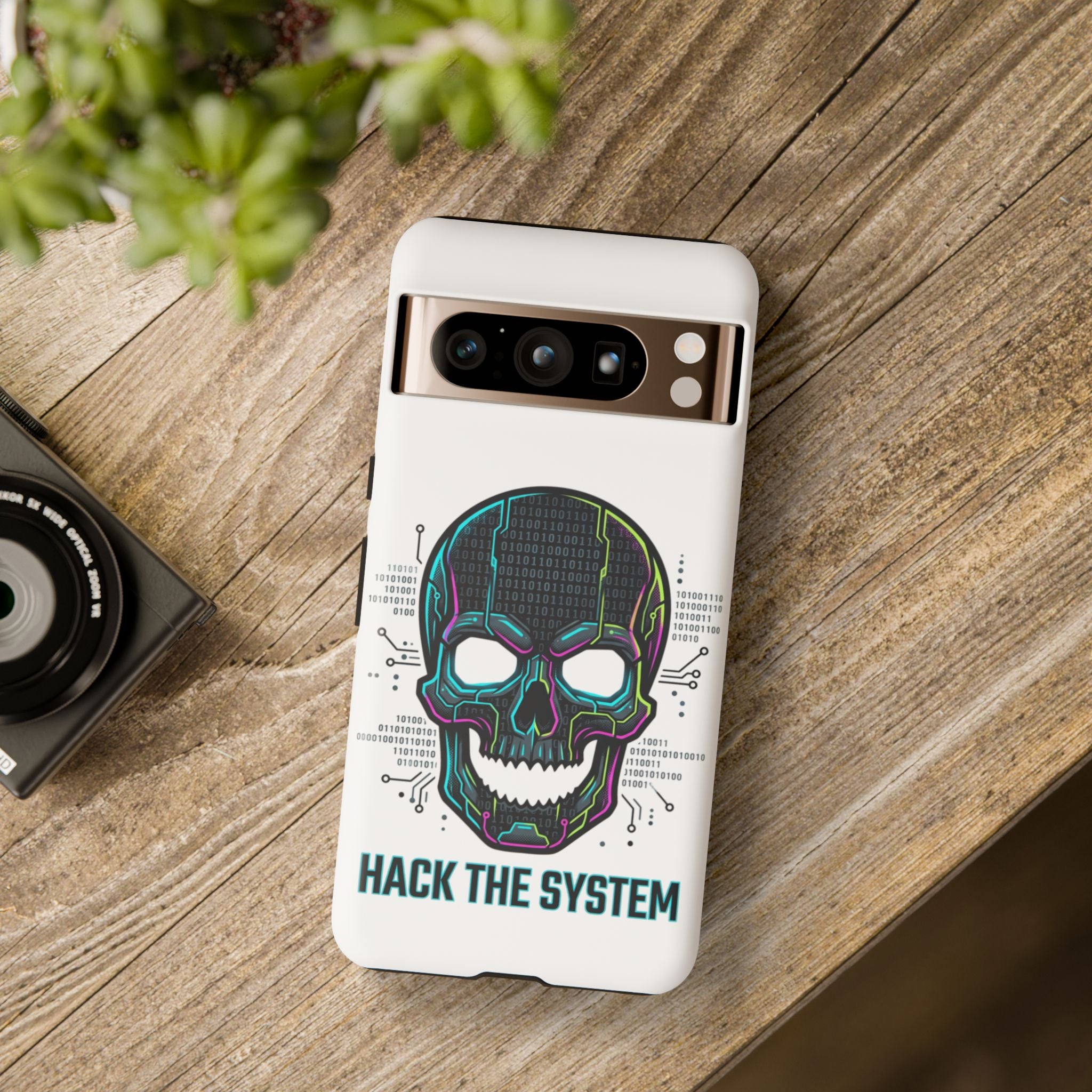 HACK THE SYSTEM Tough Cases — Protective Phone Case with Bold Slogan