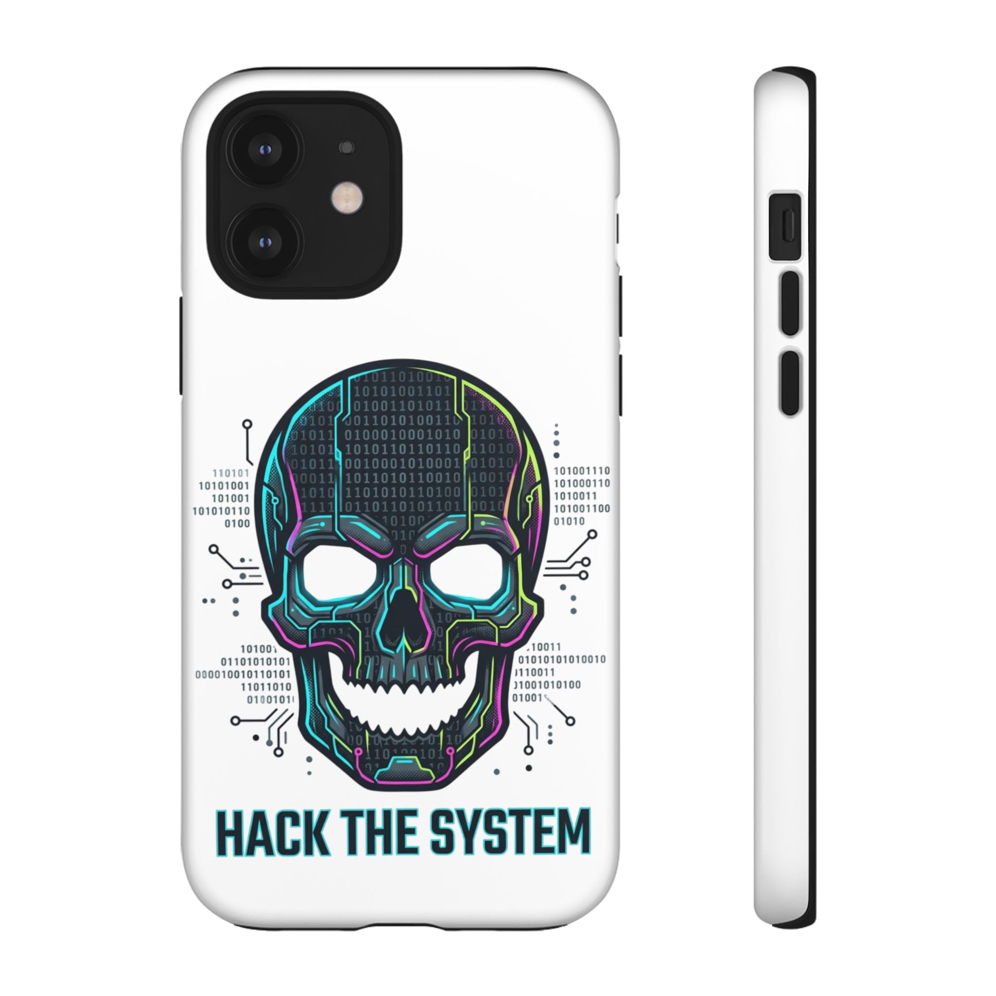 HACK THE SYSTEM Tough Cases — Protective Phone Case with Bold Slogan