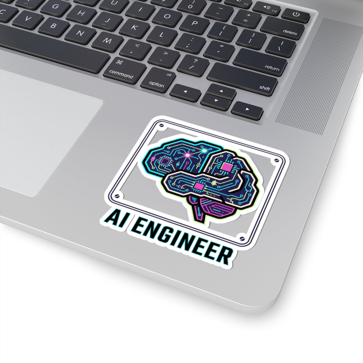 AI Engineer Circuit Brain Sticker | Kiss-Cut Sticker