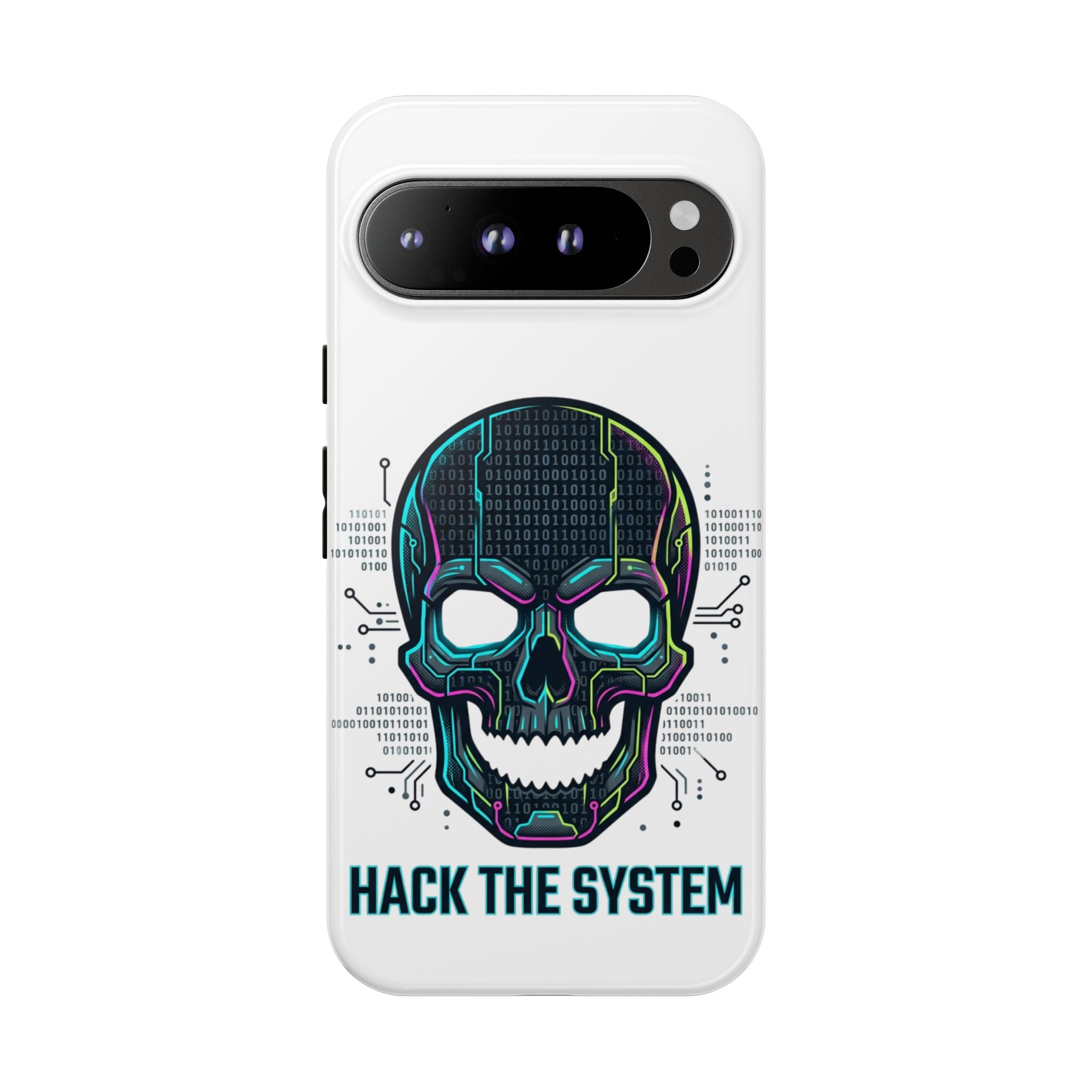 HACK THE SYSTEM Tough Cases — Protective Phone Case with Bold Slogan