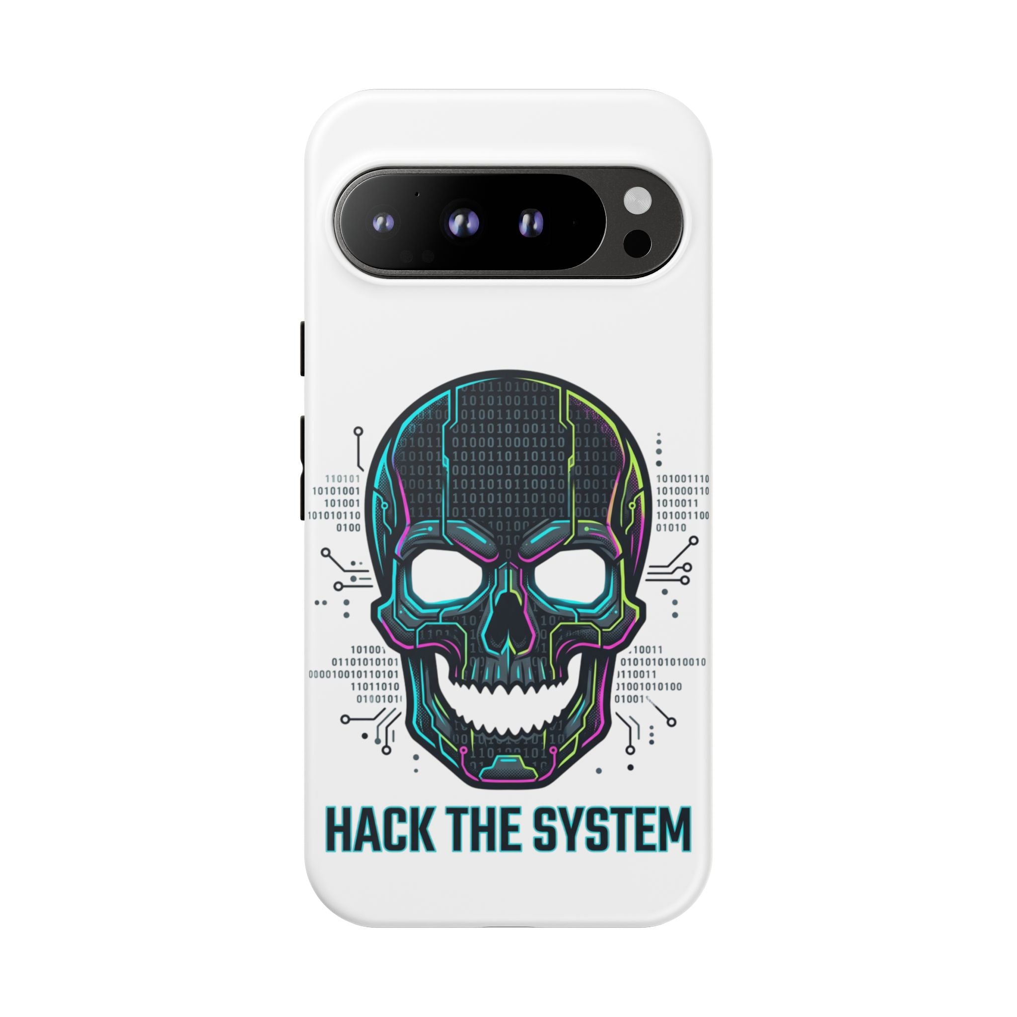 HACK THE SYSTEM Tough Cases — Protective Phone Case with Bold Slogan