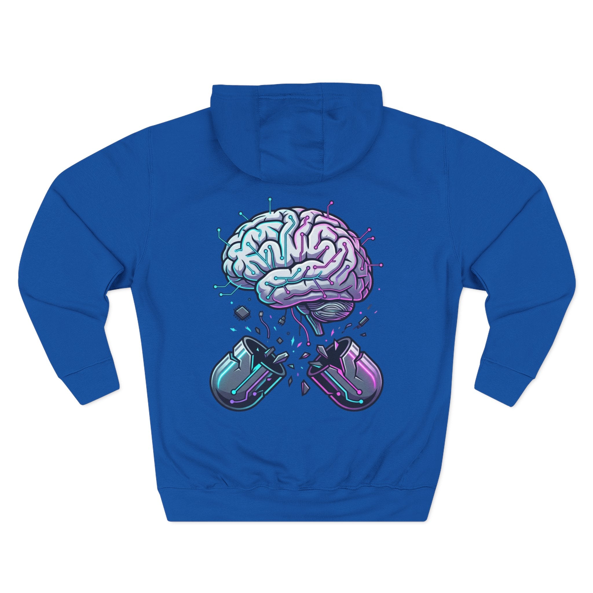 Brain Capsule Hoodie — Neurotech Graphic Fleece Pullover